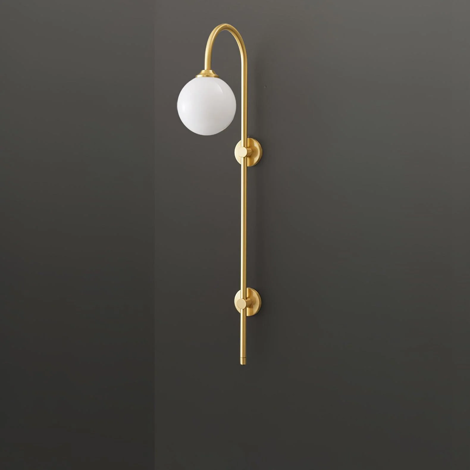 Nyvaris Modern Minimalist Globe Brass Glass Sconce Wall lamp - Image 25