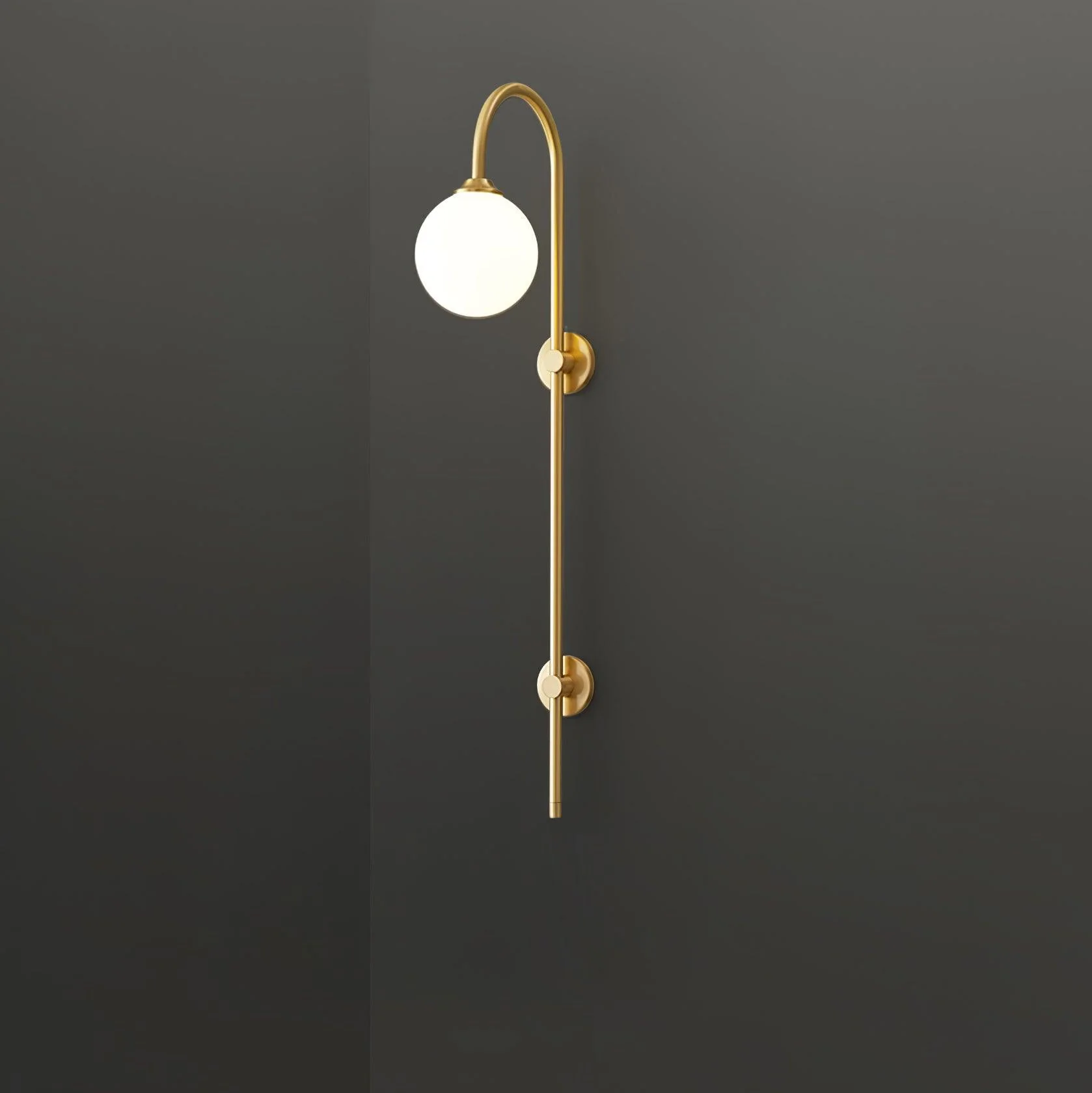 Nyvaris Modern Minimalist Globe Brass Glass Sconce Wall lamp - Image 26