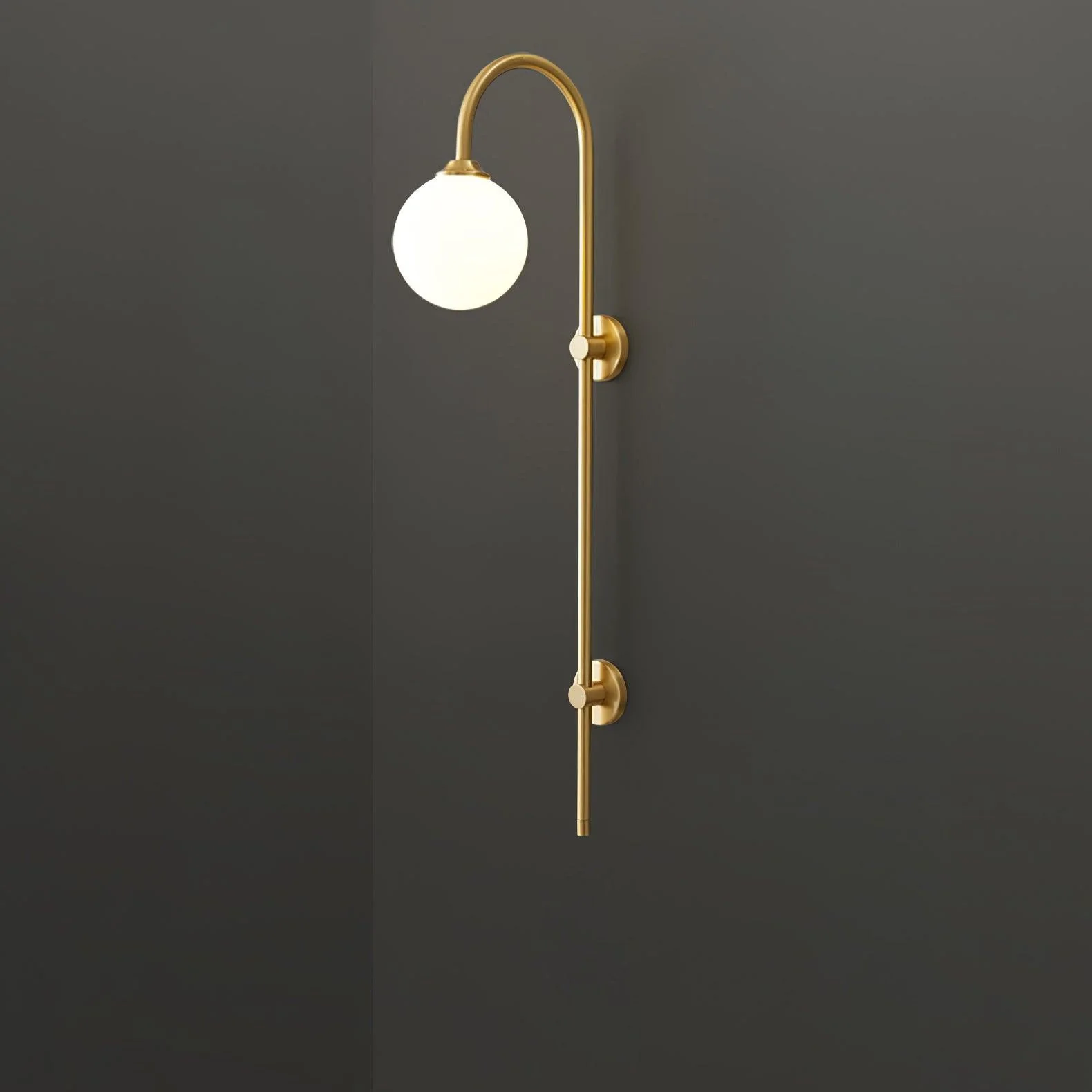 Nyvaris Modern Minimalist Globe Brass Glass Sconce Wall lamp - Image 3