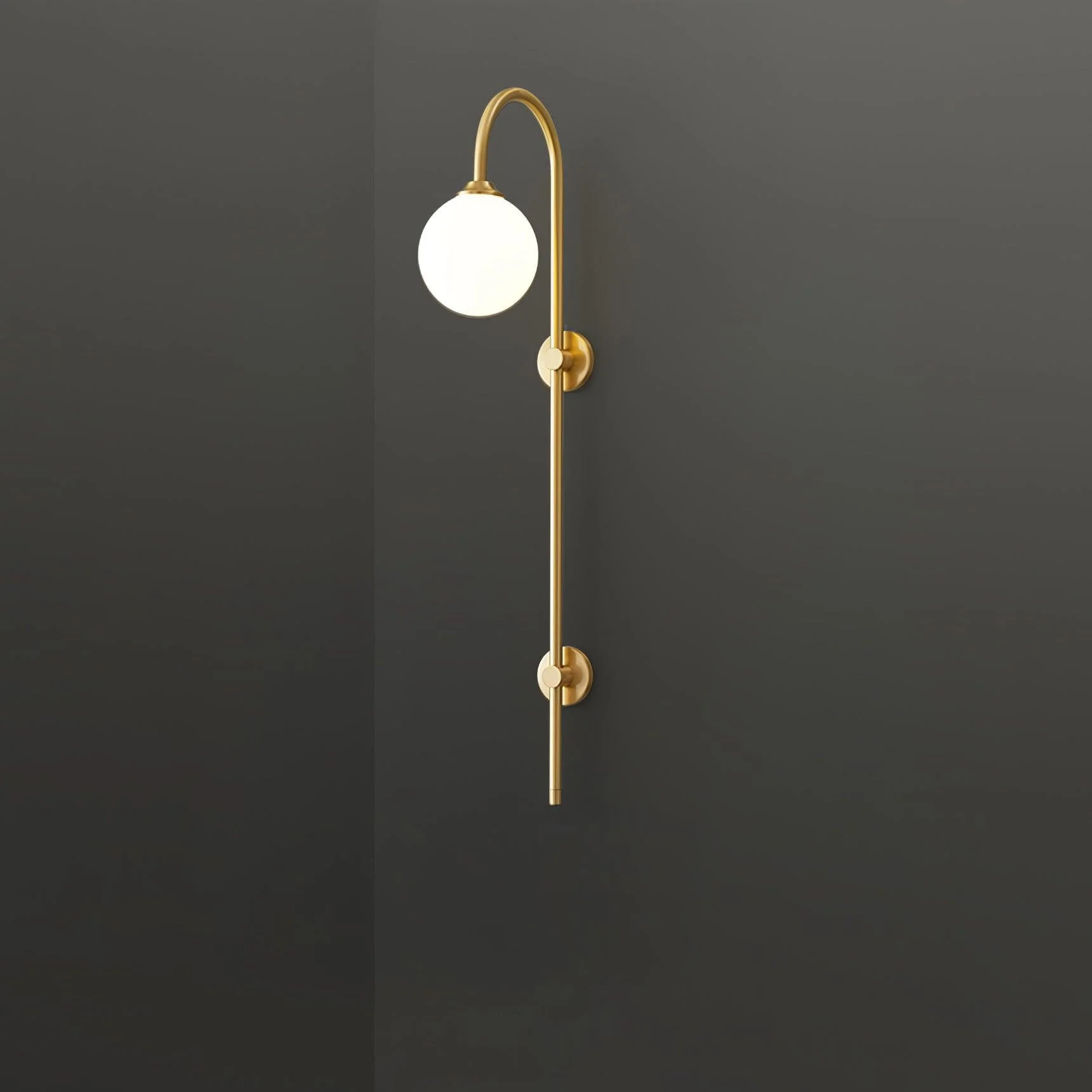 Nyvaris Modern Minimalist Globe Brass Glass Sconce Wall lamp - Image 30