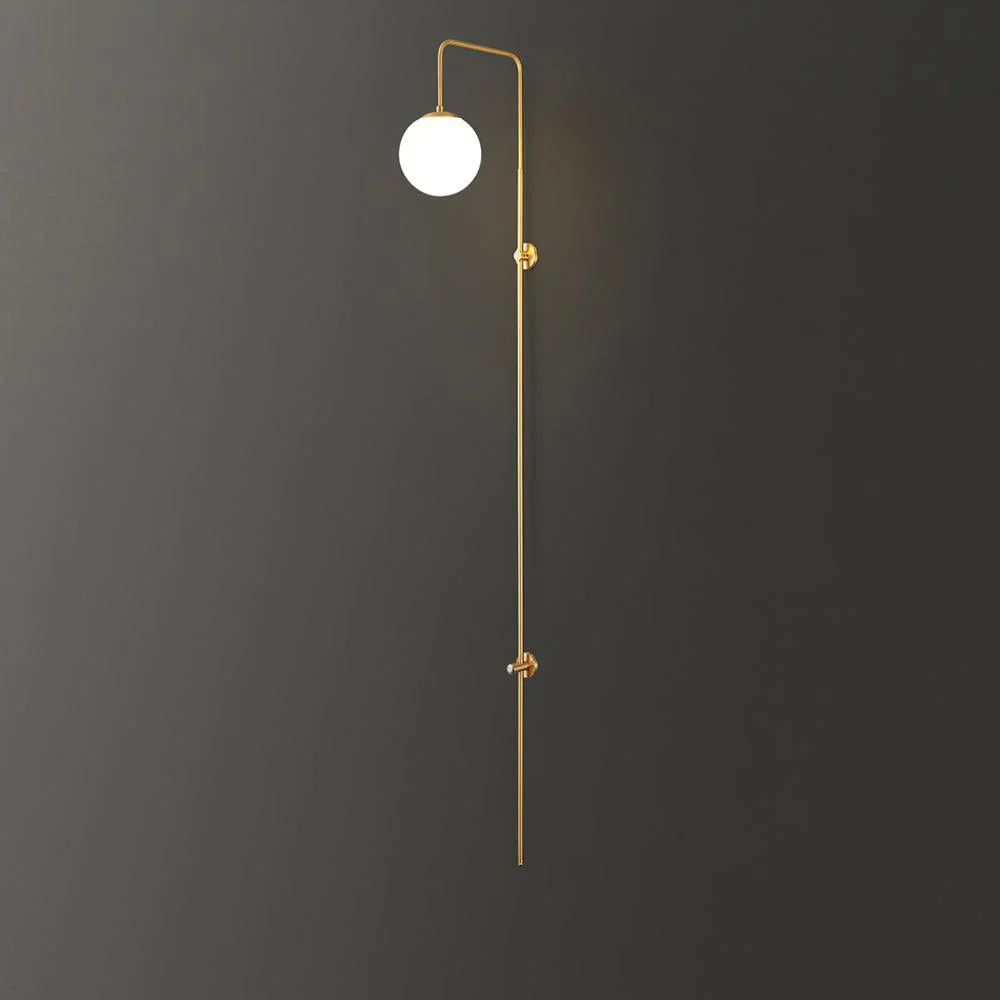 Nyvaris Modern Minimalist Globe Brass Glass Sconce Wall lamp - Image 6