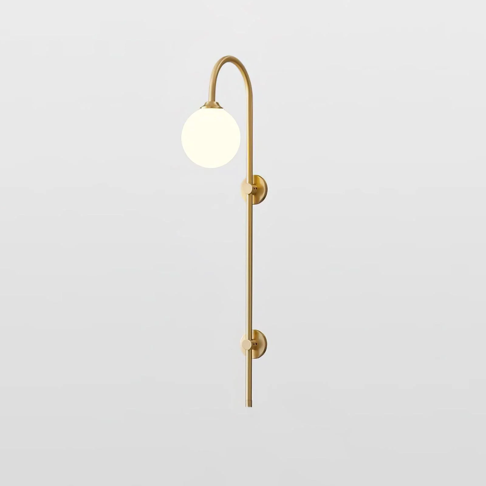 Nyvaris Modern Minimalist Globe Brass Glass Sconce Wall lamp - Image 8