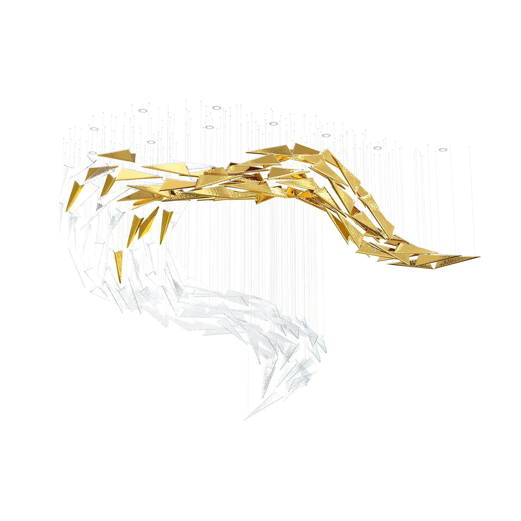 Nyvinia Glass Feather-Shape Chandelier - Image 35