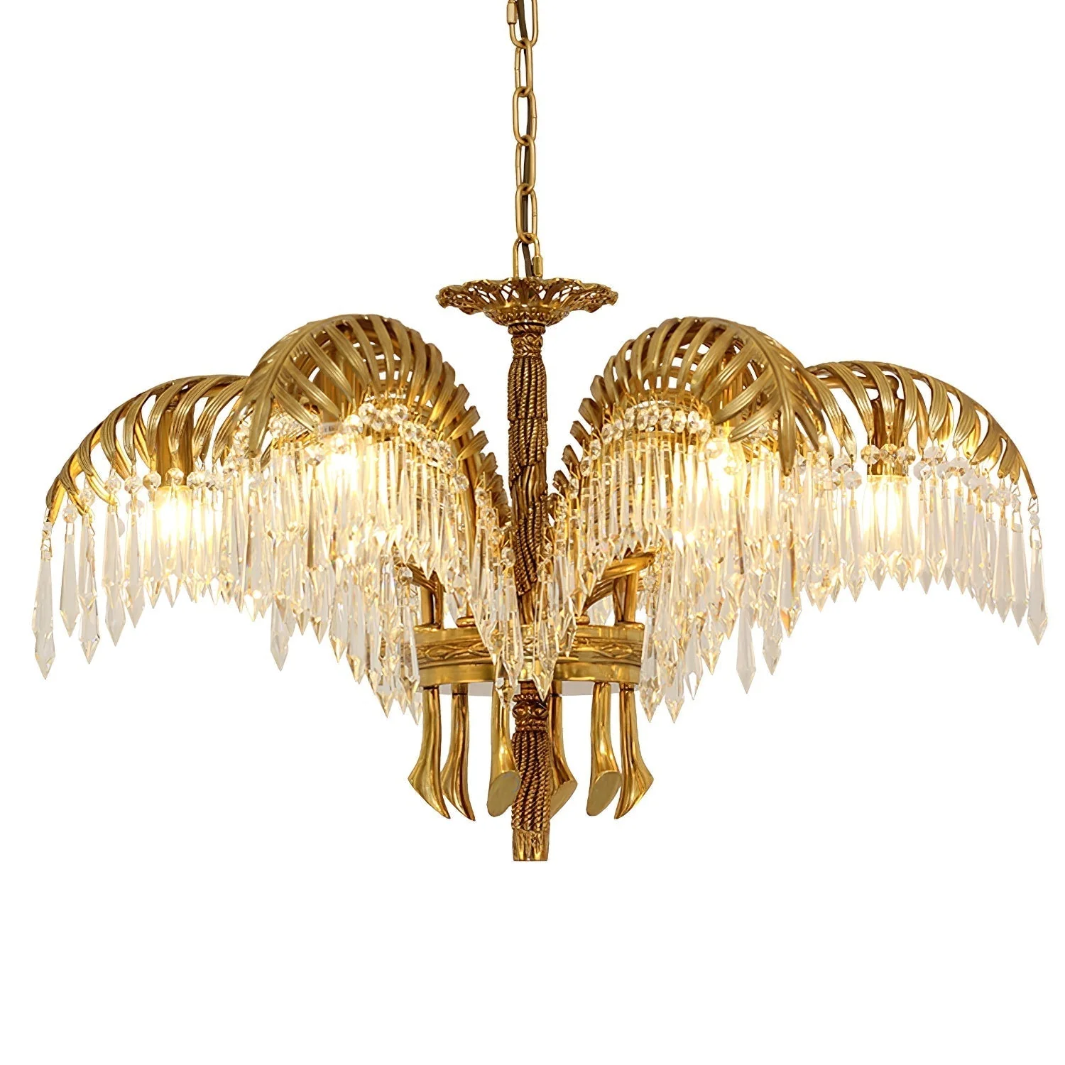 Odoraris Regal Brass Crystal Chandelier - Image 14
