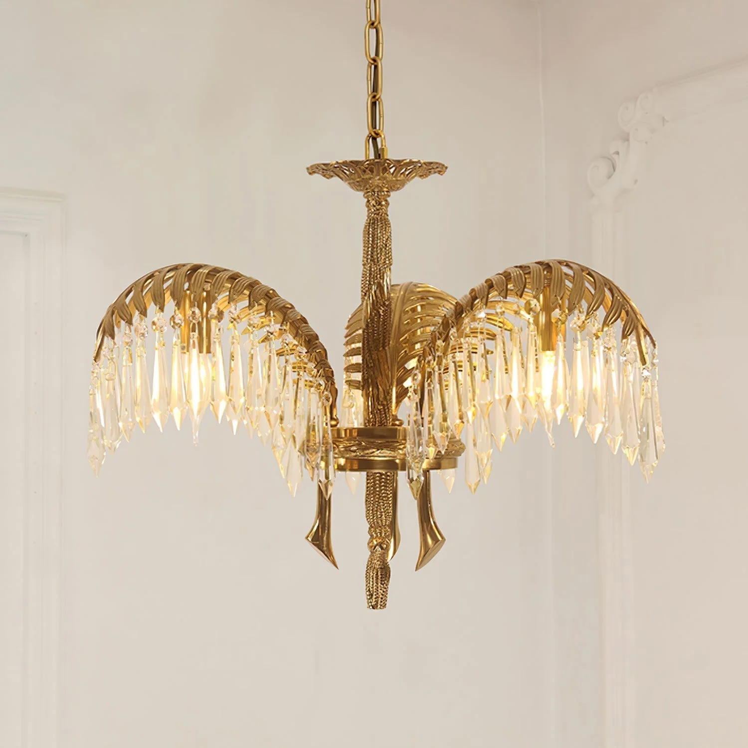 Odoraris Regal Brass Crystal Chandelier - Image 17