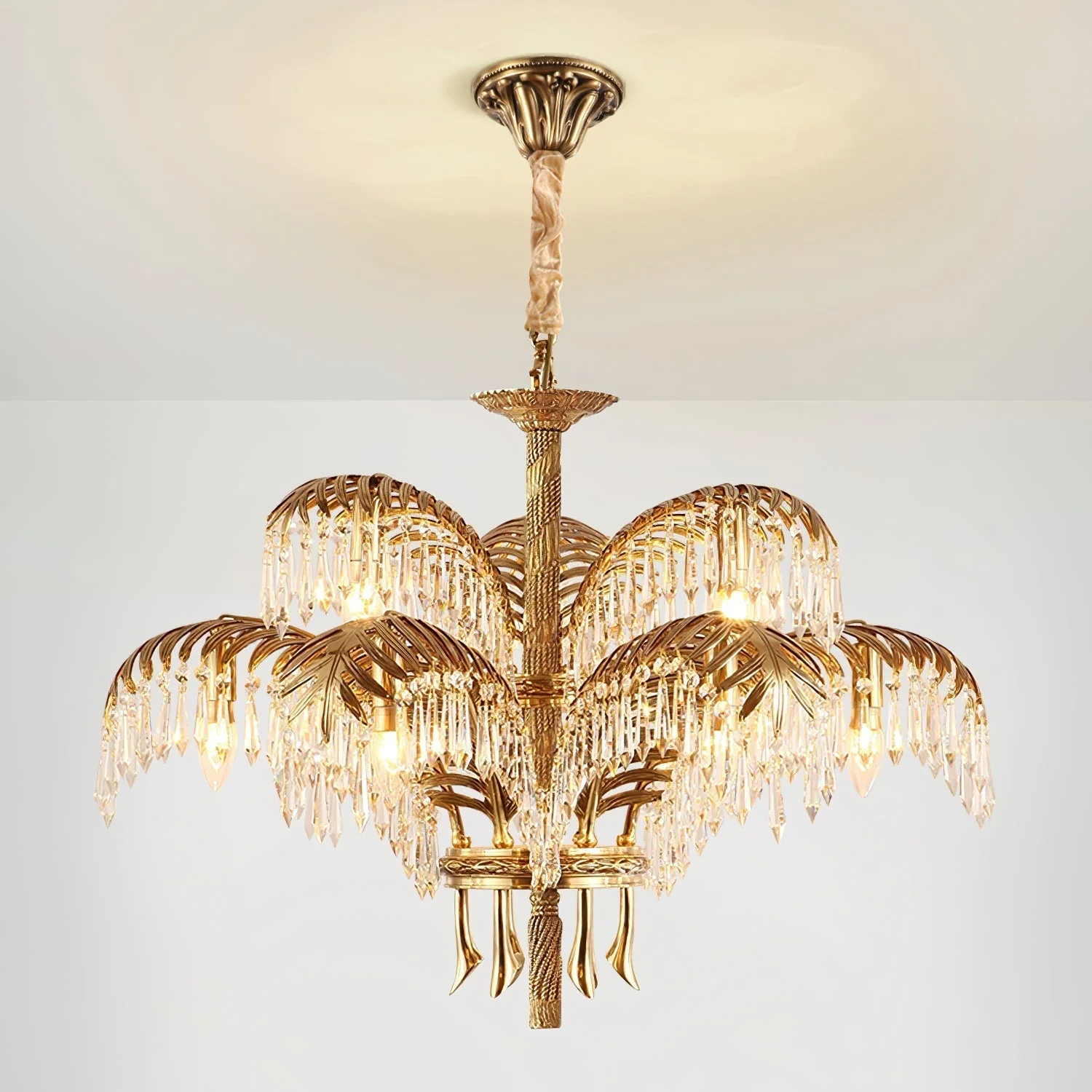 Odoraris Regal Brass Crystal Chandelier - Image 18