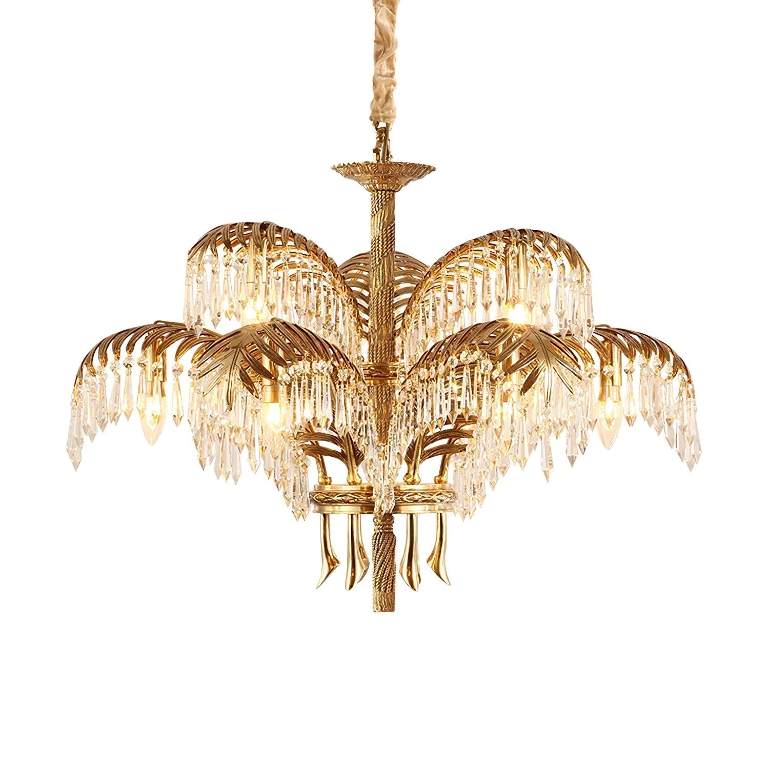 Odoraris Regal Brass Crystal Chandelier - Image 2