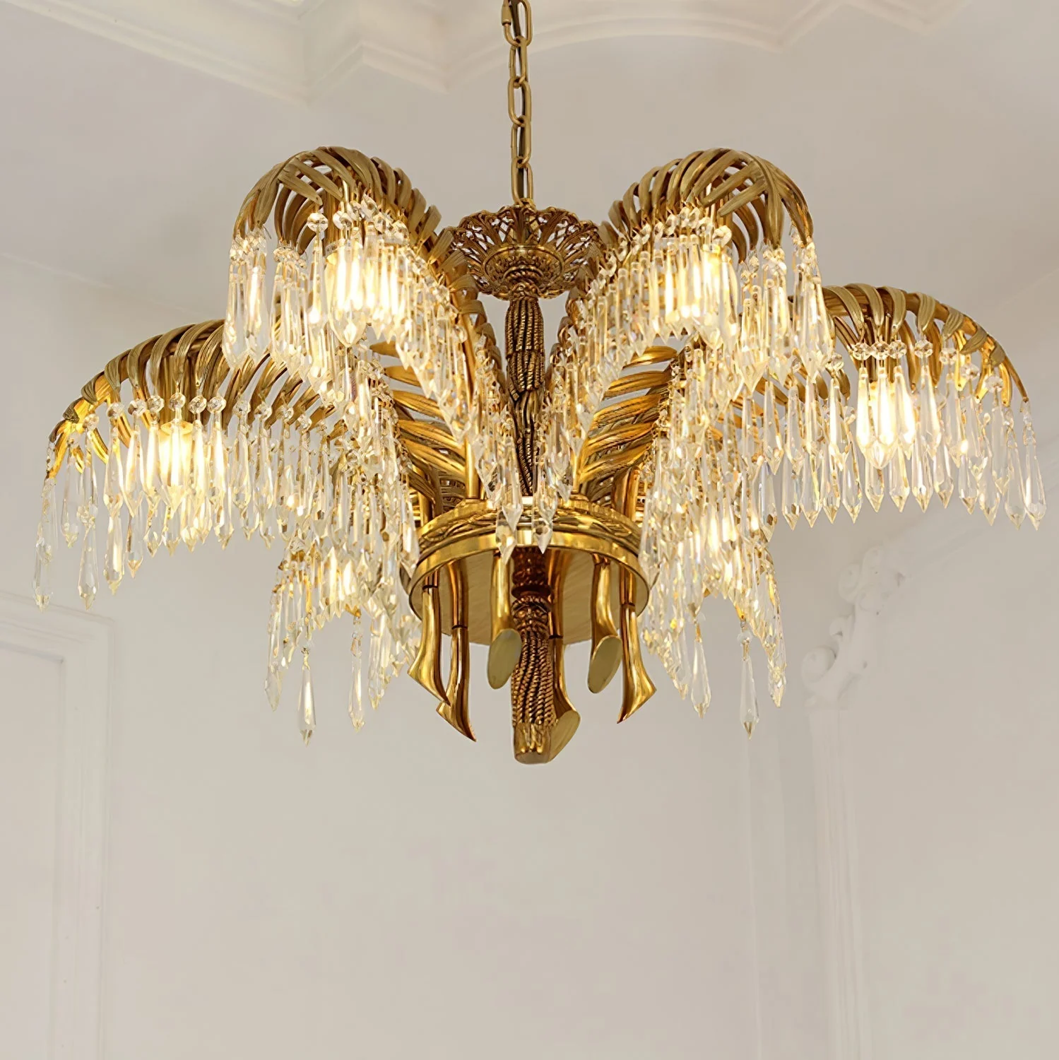 Odoraris Regal Brass Crystal Chandelier - Image 25