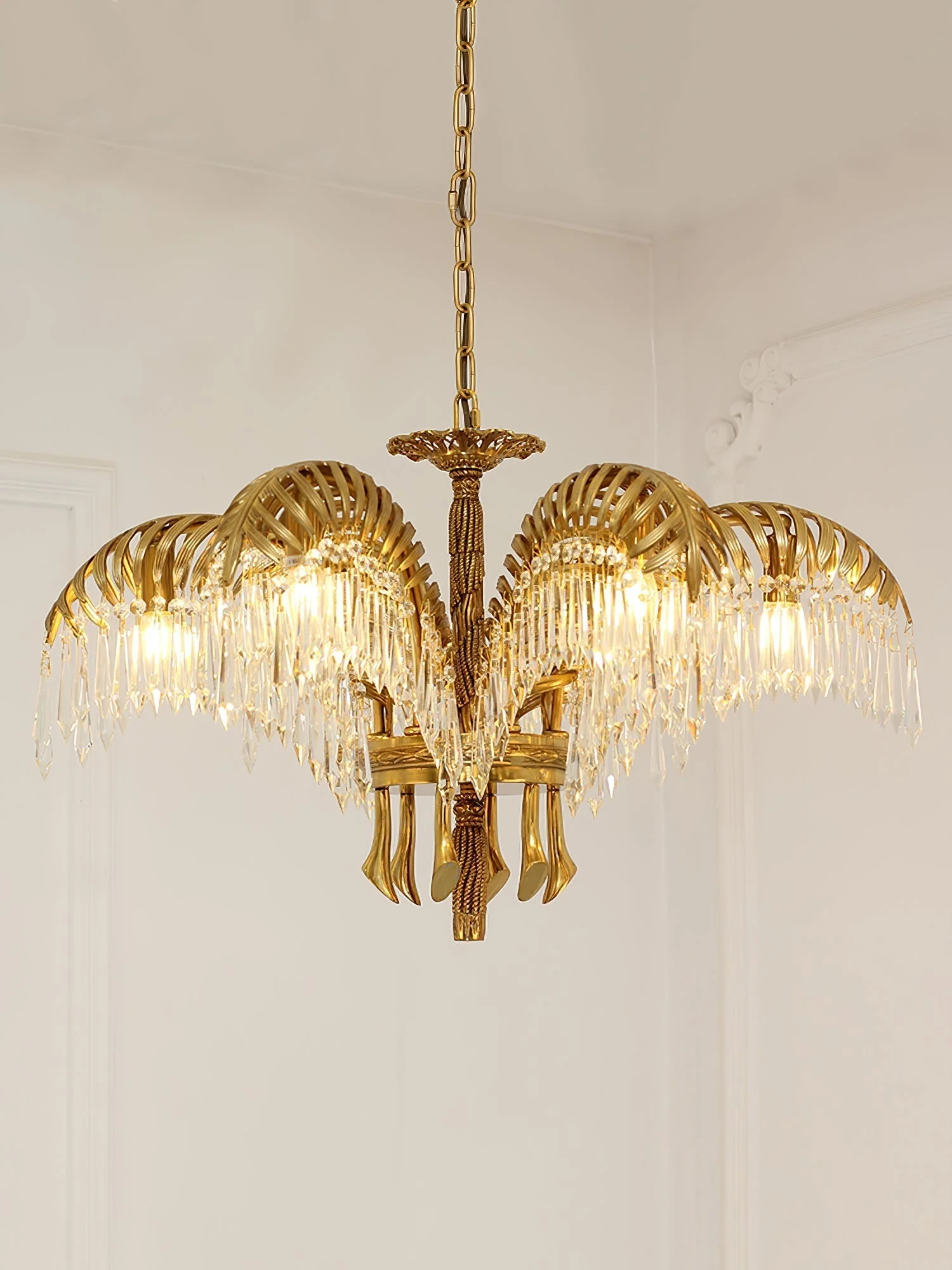 Odoraris Regal Brass Crystal Chandelier - Image 3
