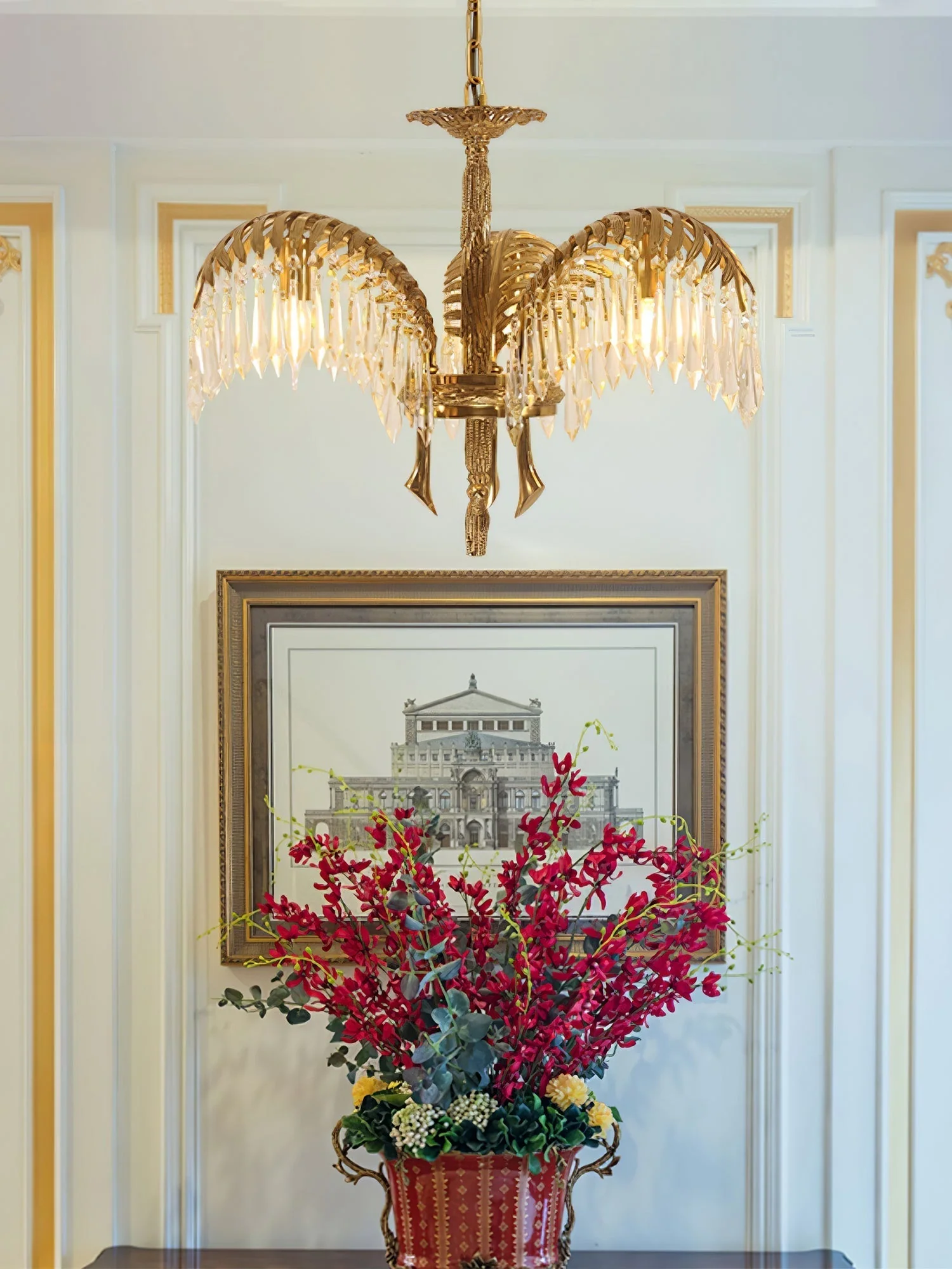 Odoraris Regal Brass Crystal Chandelier - Image 34