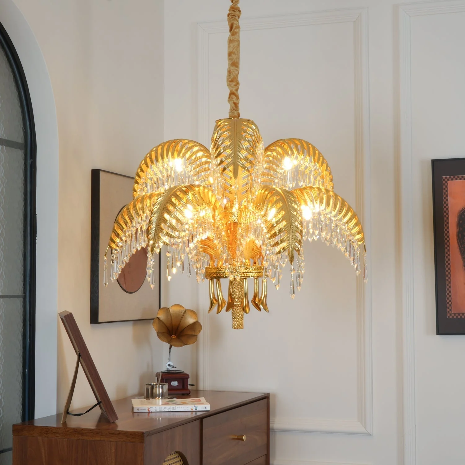 Odoraris Regal Brass Crystal Chandelier - Image 62