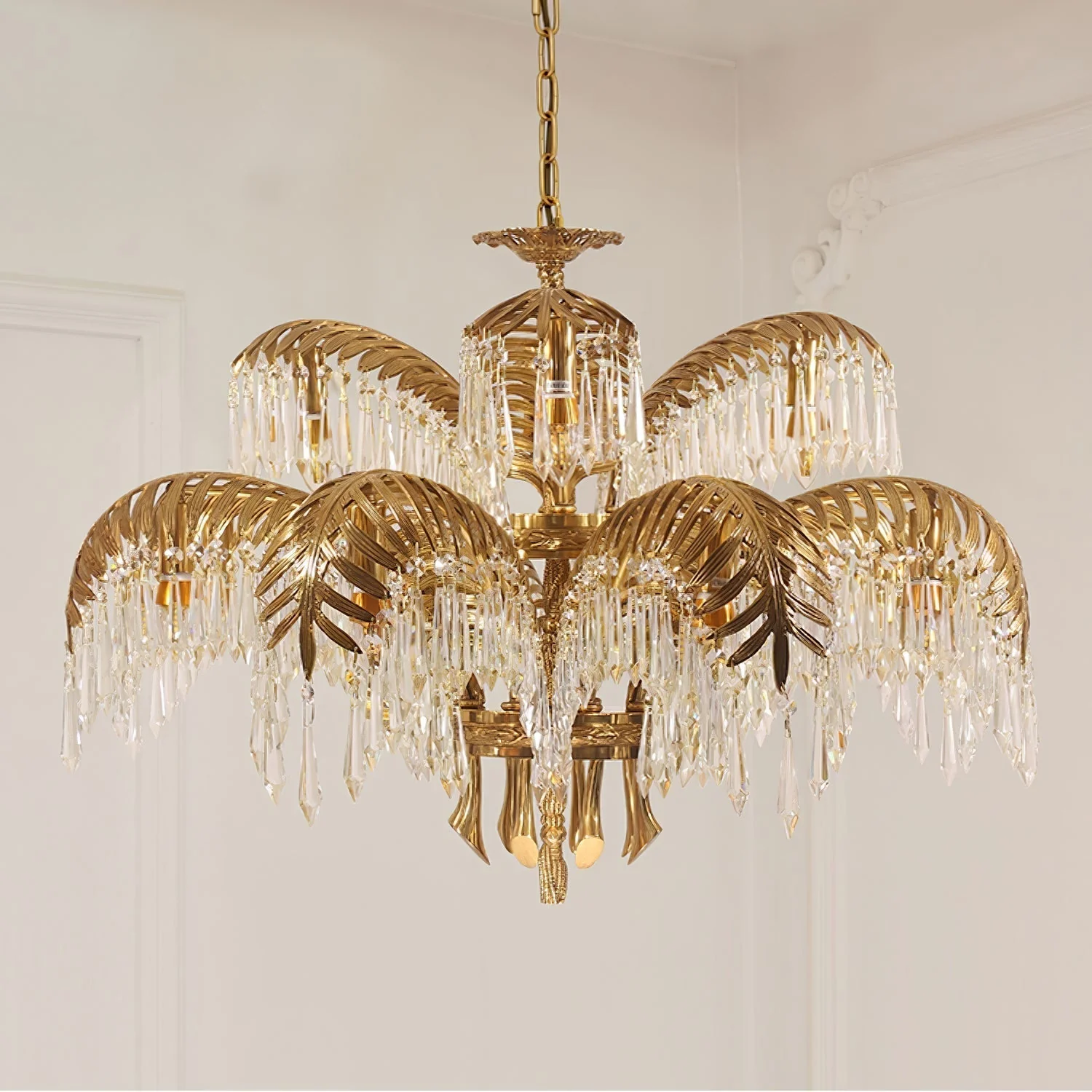 Odoraris Regal Brass Crystal Chandelier - Image 78