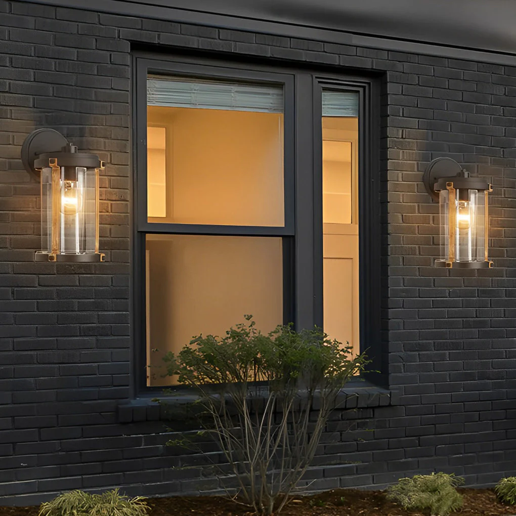 Ola Vintage Industrial Style Glass Outdoor Wall Sconces - Image 4
