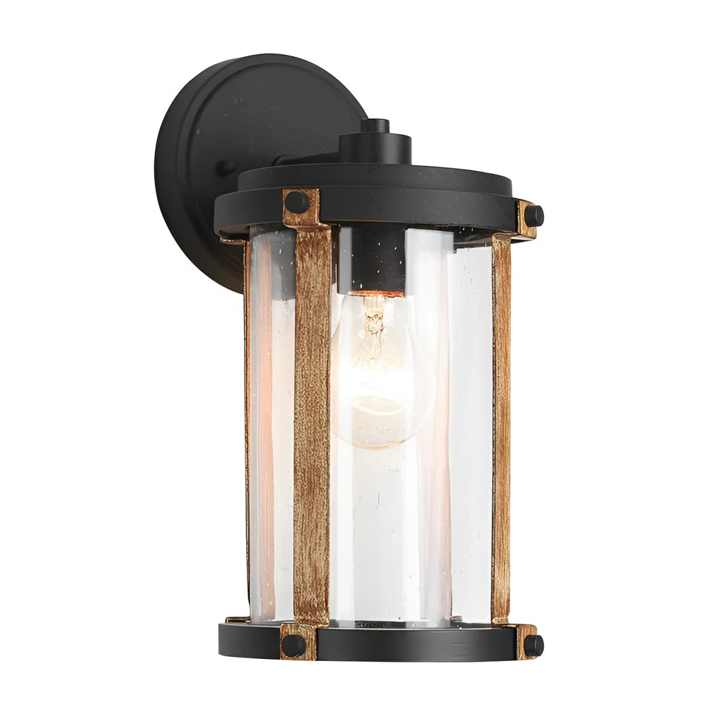 Ola Vintage Industrial Style Glass Outdoor Wall Sconces - Image 6