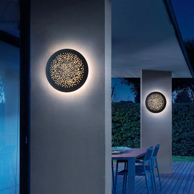 Olga Unique Circular Outdoor Wall Lights - Image 5
