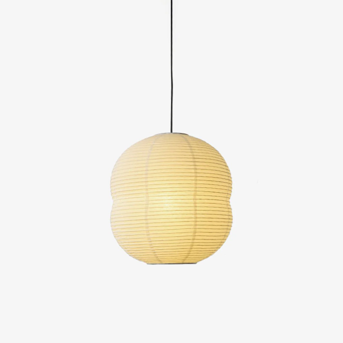 Olive Minimalist Rice Paper Pendant Light