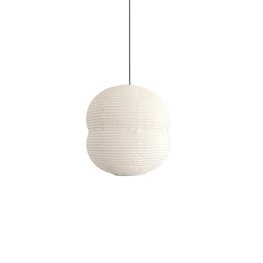 Olive Minimalist Rice Paper Pendant Light - Image 7