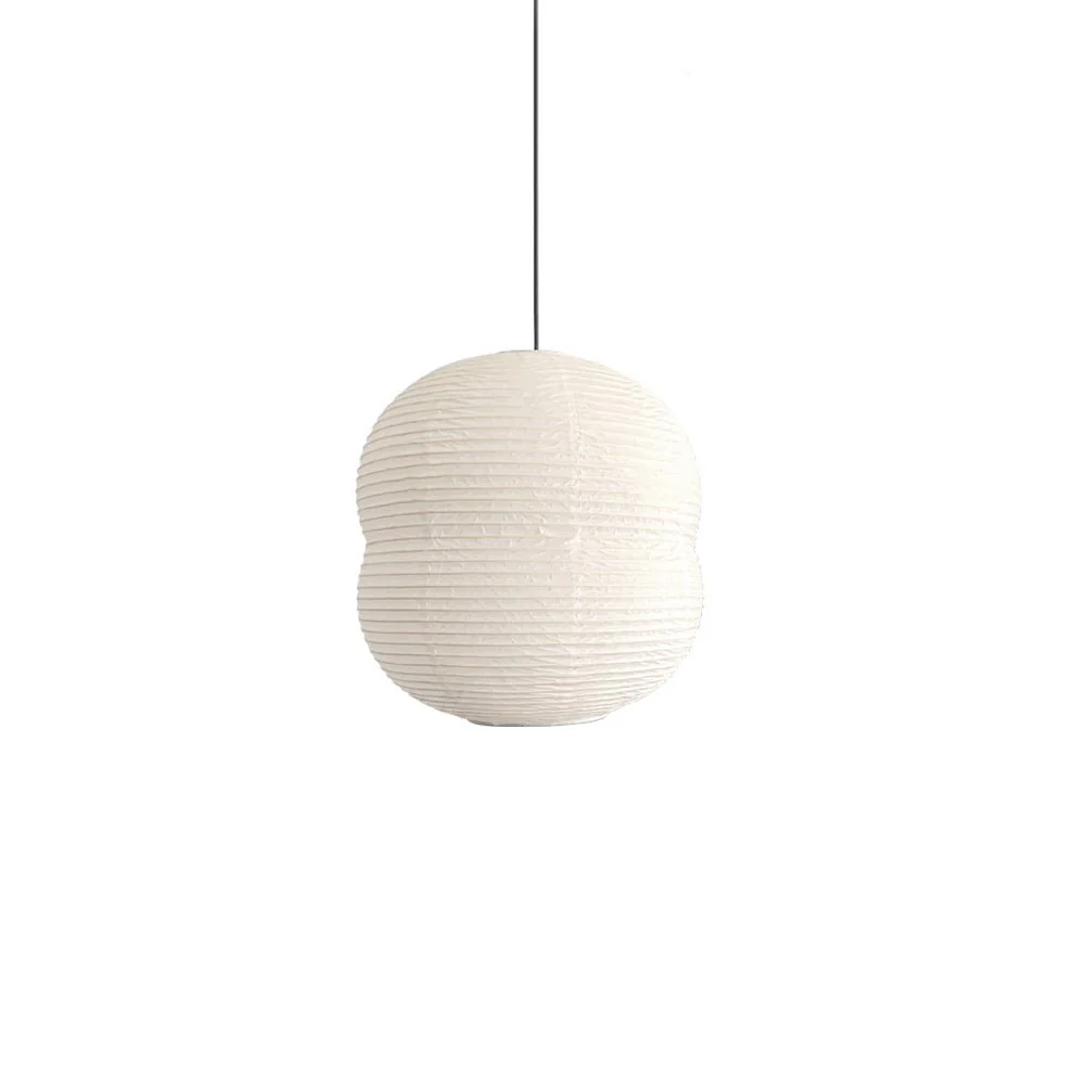 Olive Minimalist Rice Paper Pendant Light - Image 8