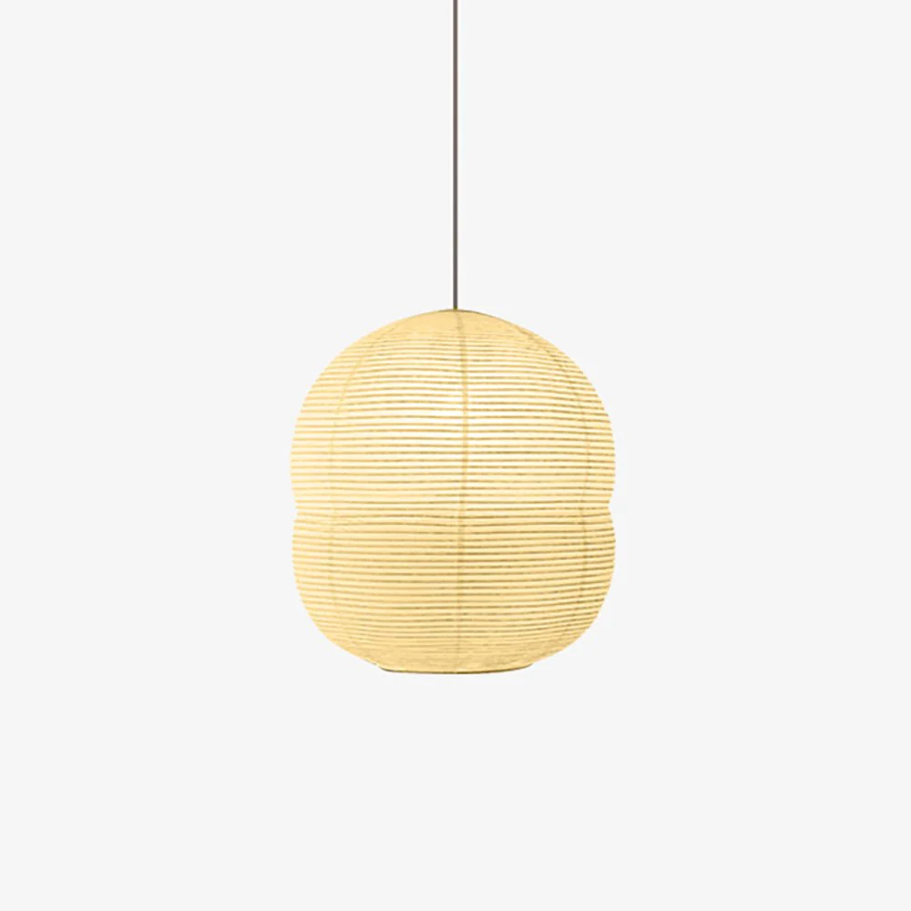 Olive Minimalist Rice Paper Pendant Light - Image 9