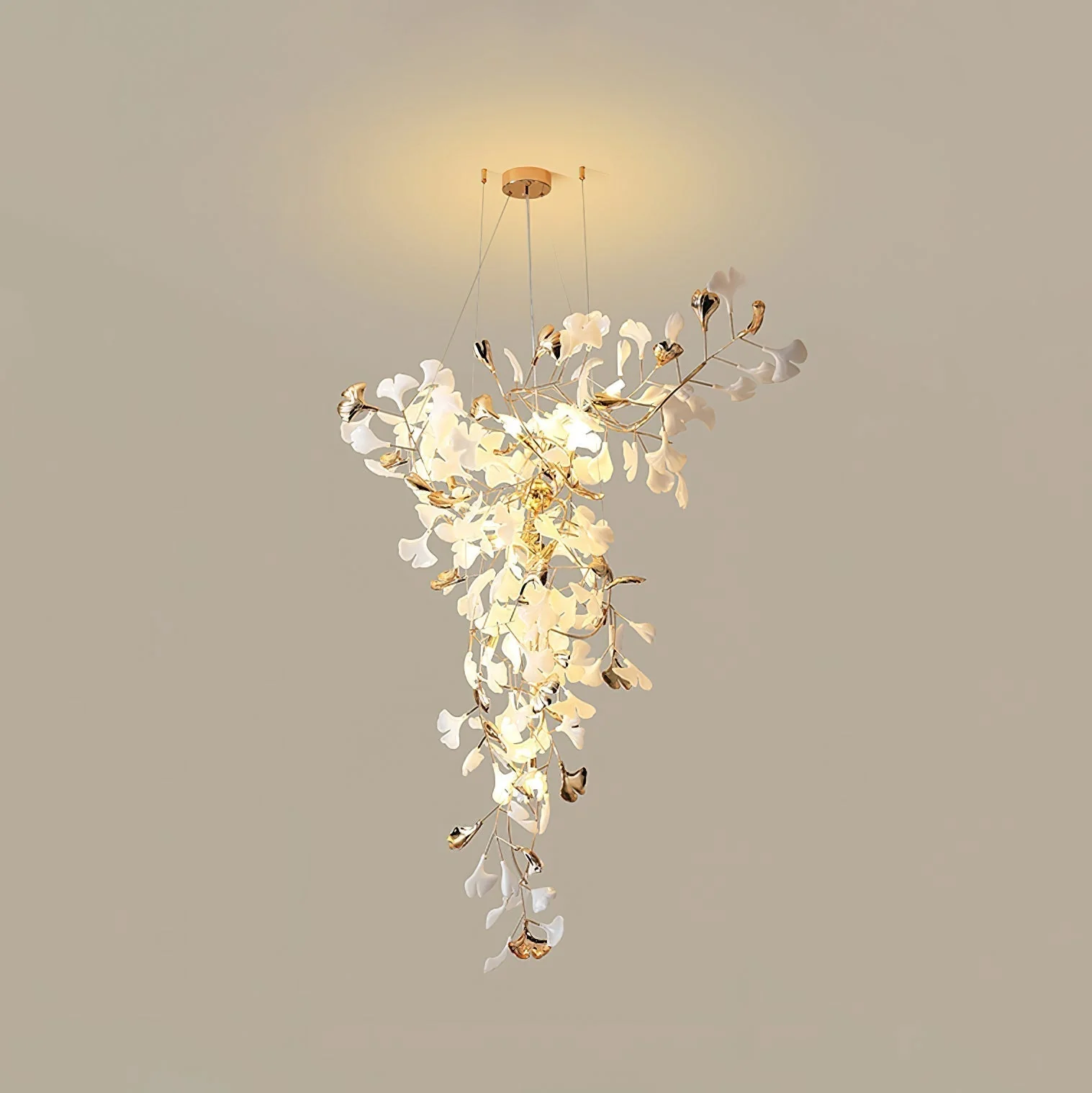 Olivia Ceramic Gingko Chandelier Tip Flying - Image 28