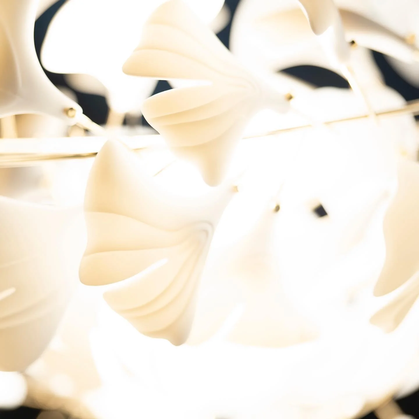 Olivia Ceramic Gingko Leaf Chandelier Branch-like Design - Image 19