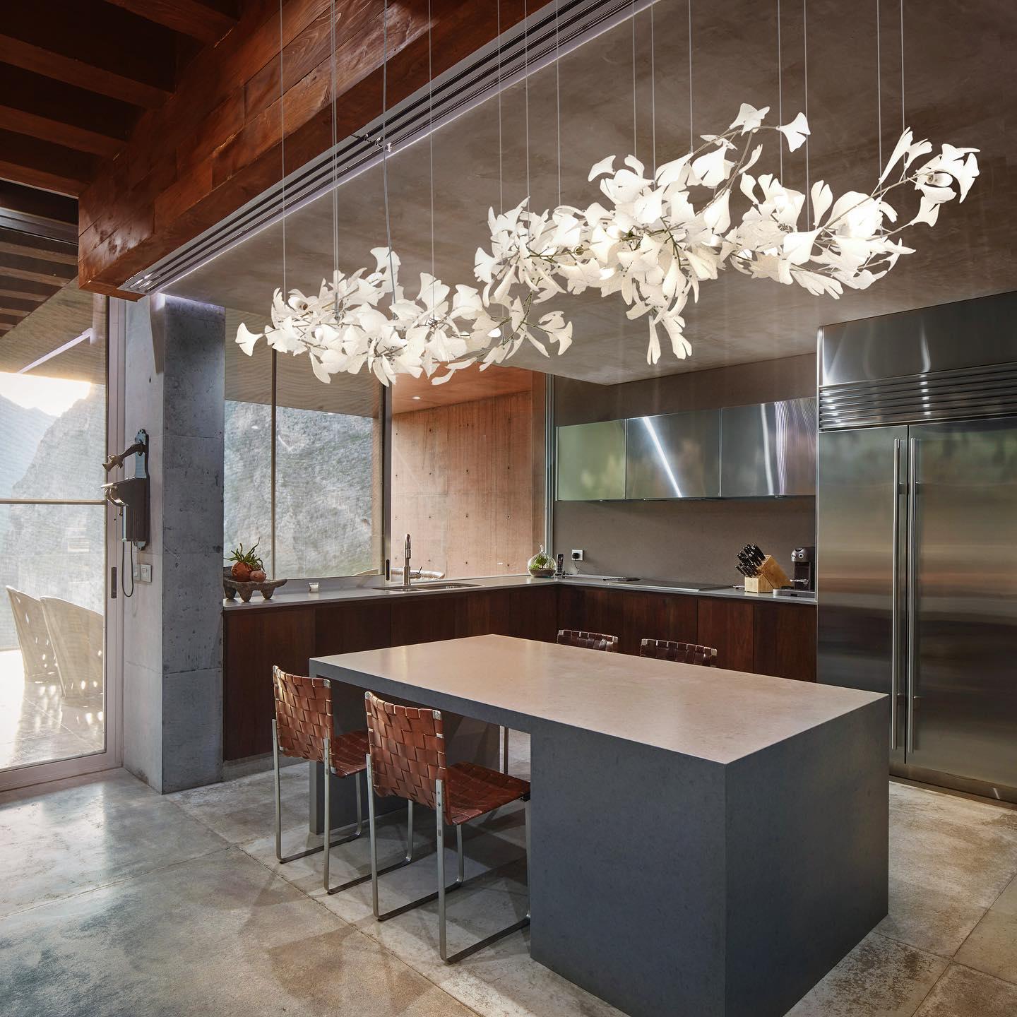 Olivia Ceramic Gingko Leaf Chandelier Branch-like Design - Image 29