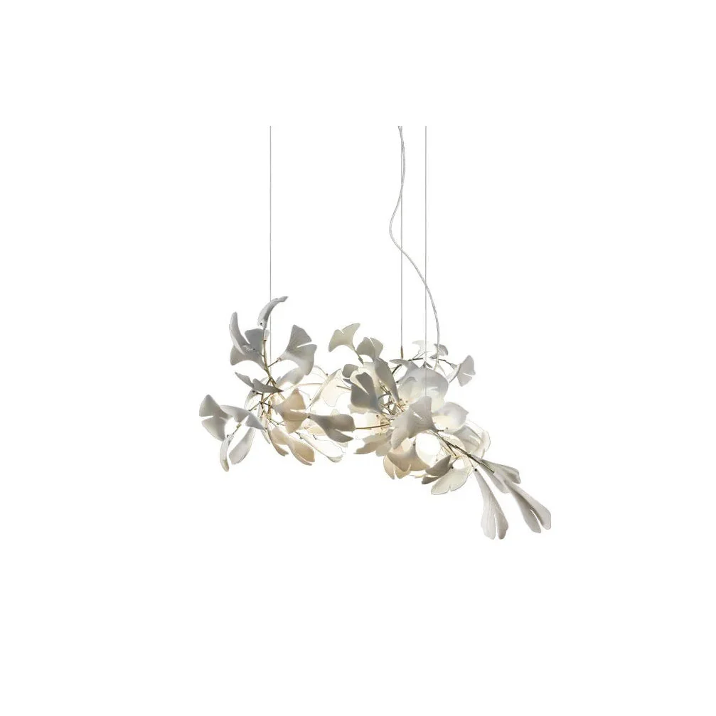 Olivia Ceramic Gingko Leaf Chandelier Branch-like Design - Image 48
