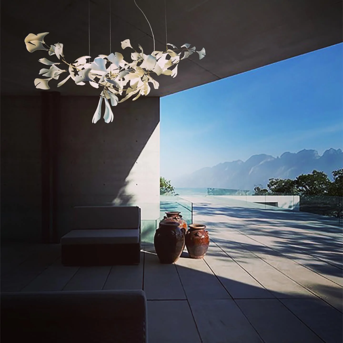 Olivia Ceramic Gingko Leaf Chandelier Branch-like Design - Image 53