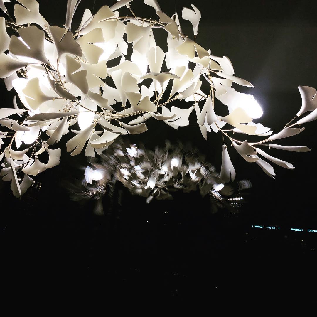 Olivia Ceramic Gingko Leaf Combination Chandelier Wave-Shape - Image 21
