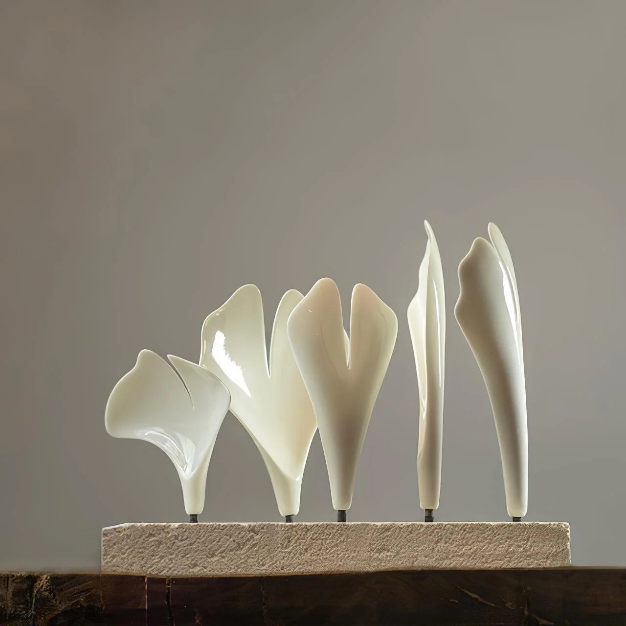 Olivia Ceramic Gingko Leaf Combination Chandelier Wave-Shape - Image 26