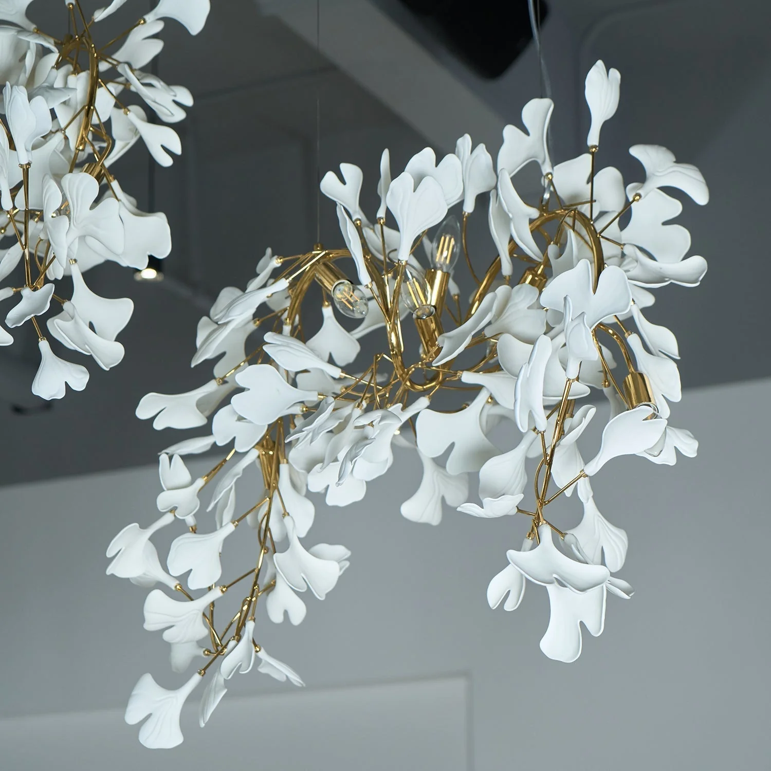 Olivia Ceramic Gingko Leaf Combination Chandelier Wave-Shape - Image 48