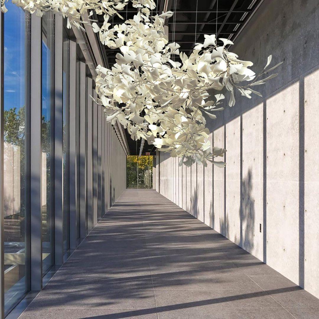 Olivia Ceramic Gingko Leaf Combination Chandelier Wave-Shape - Image 51