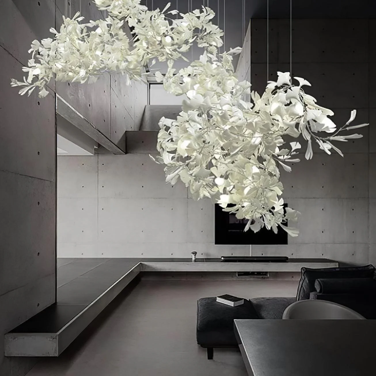 Olivia Ceramic Gingko Leaf Combination Chandelier Wave-Shape - Image 57