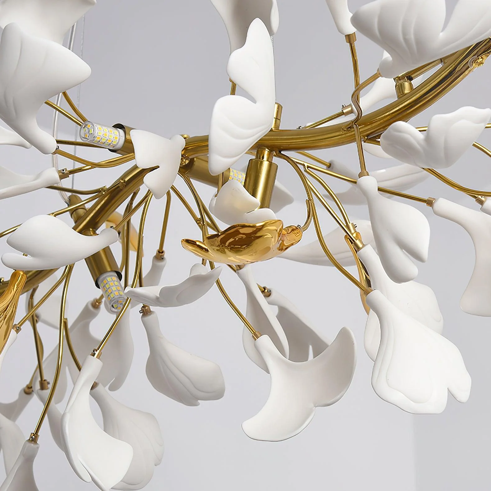 Olivia Ceramic Gingko Linear Chandelier - Image 36