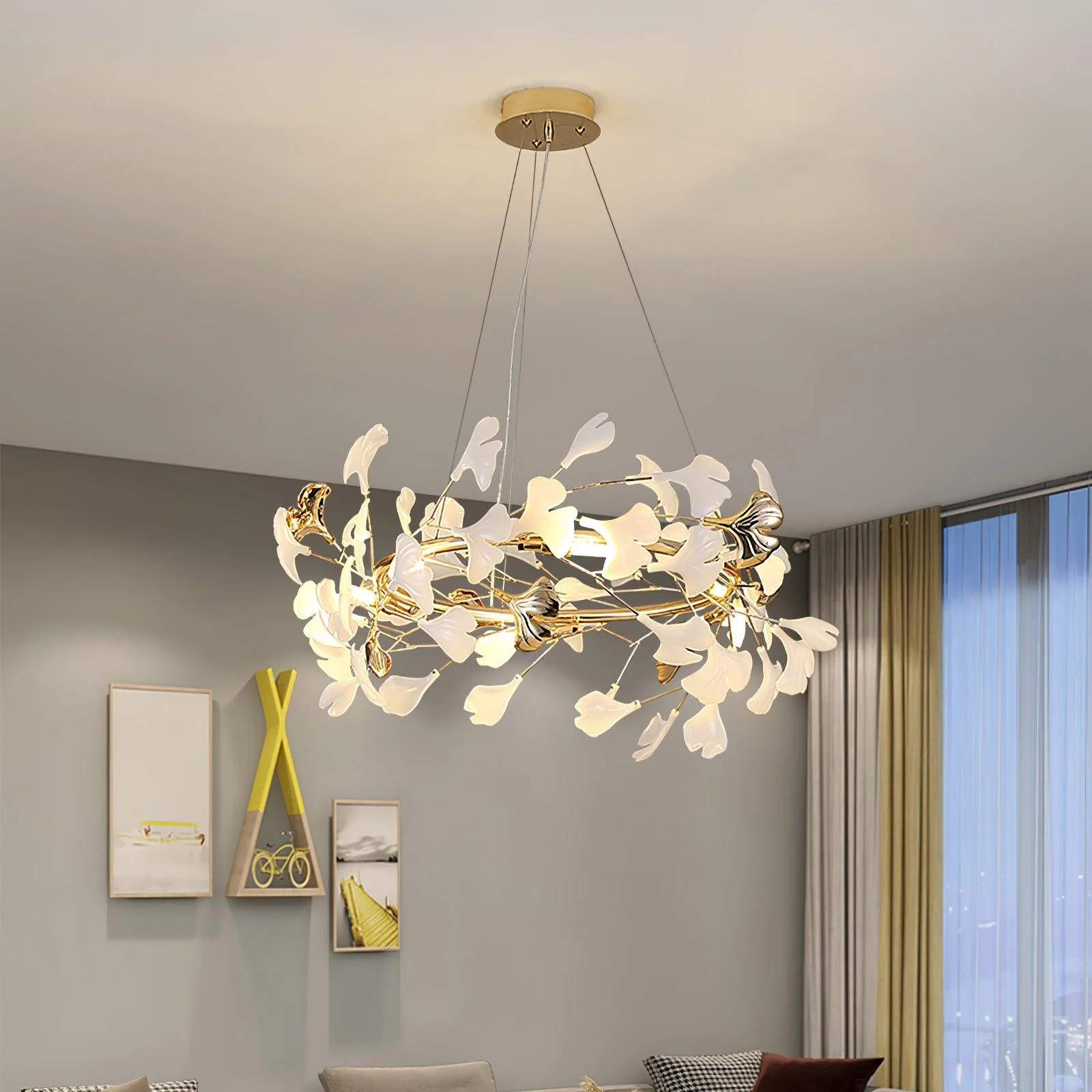 Olivia Ceramic Gingko Chandelier 4 Styles - Image 28