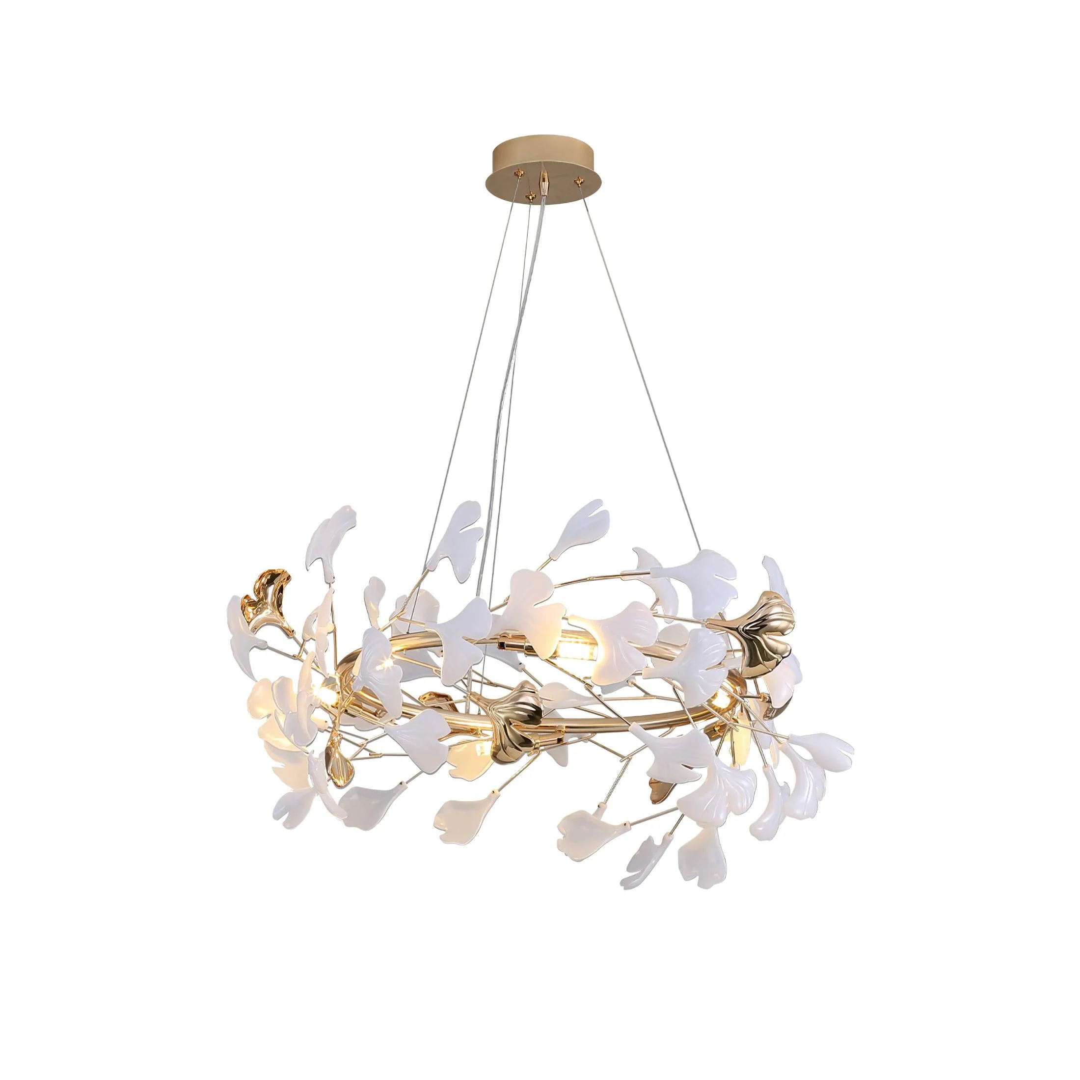 Olivia Ceramic Gingko Chandelier 4 Styles - Image 30