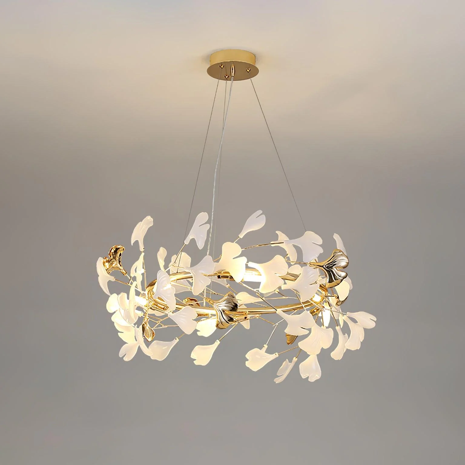 Olivia Ceramic Gingko Chandelier 4 Styles - Image 32