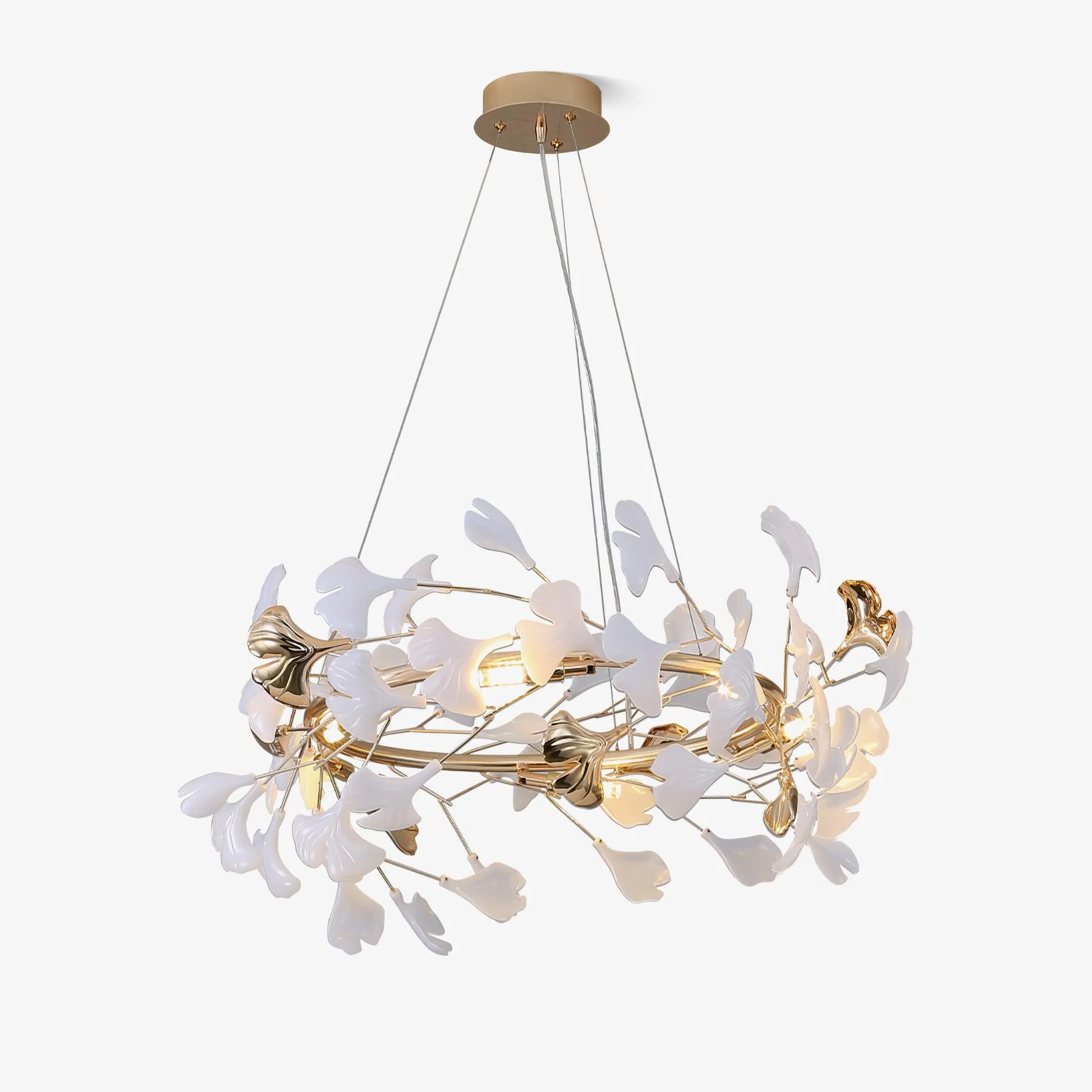 Olivia Ceramic Gingko Chandelier 4 Styles - Image 35