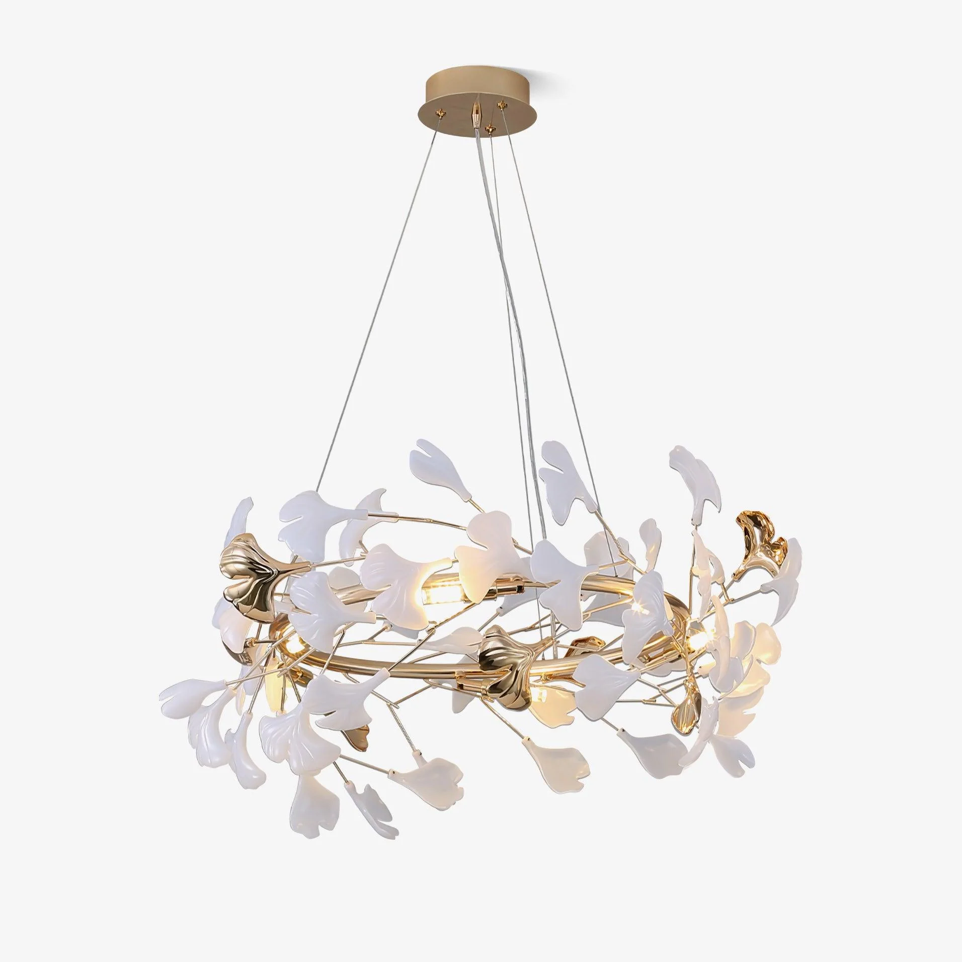 Olivia Ceramic Gingko Chandelier 4 Styles - Image 42