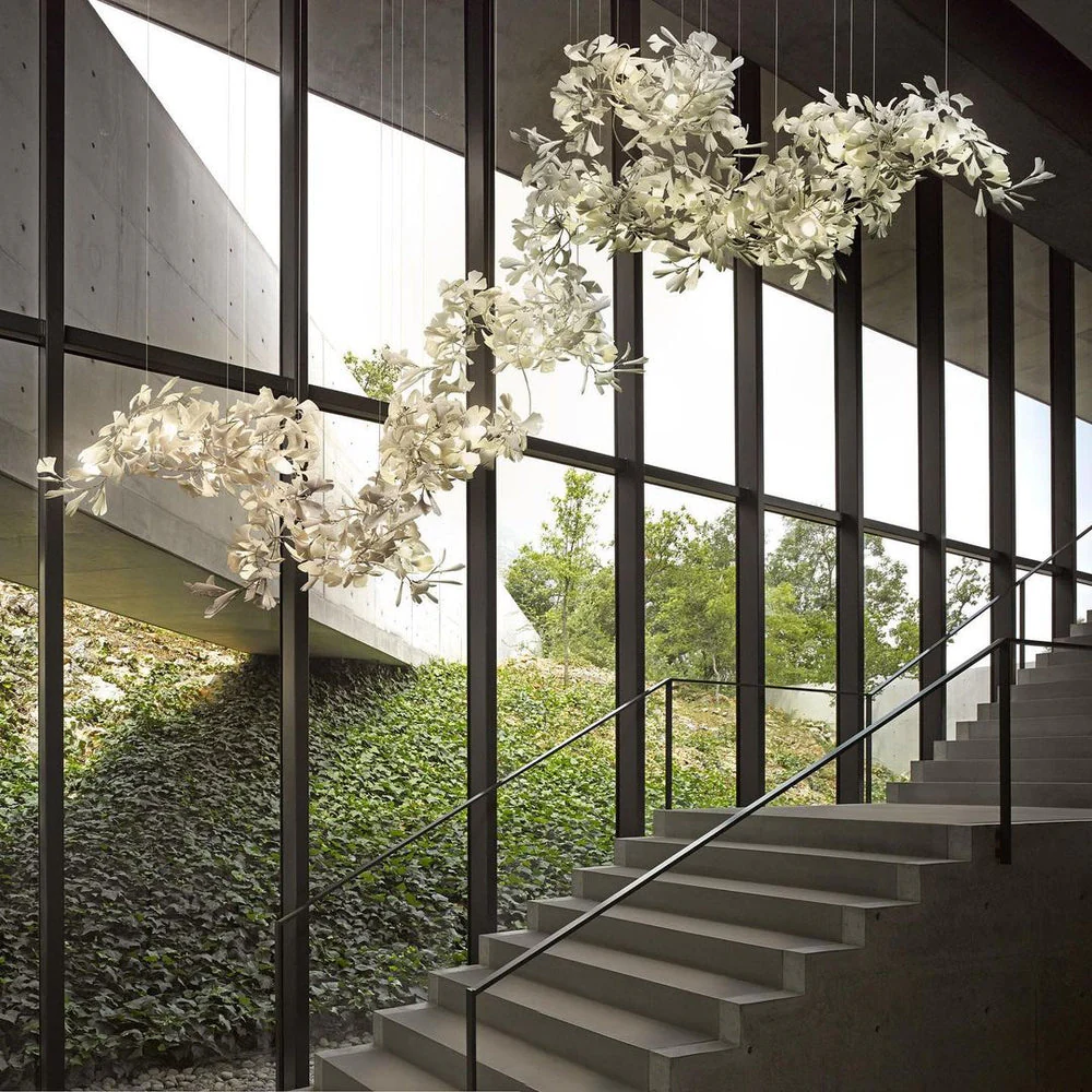 Olivia Ceramic Gingko Leaf Chandelier L196.8″/L500CM - Image 103