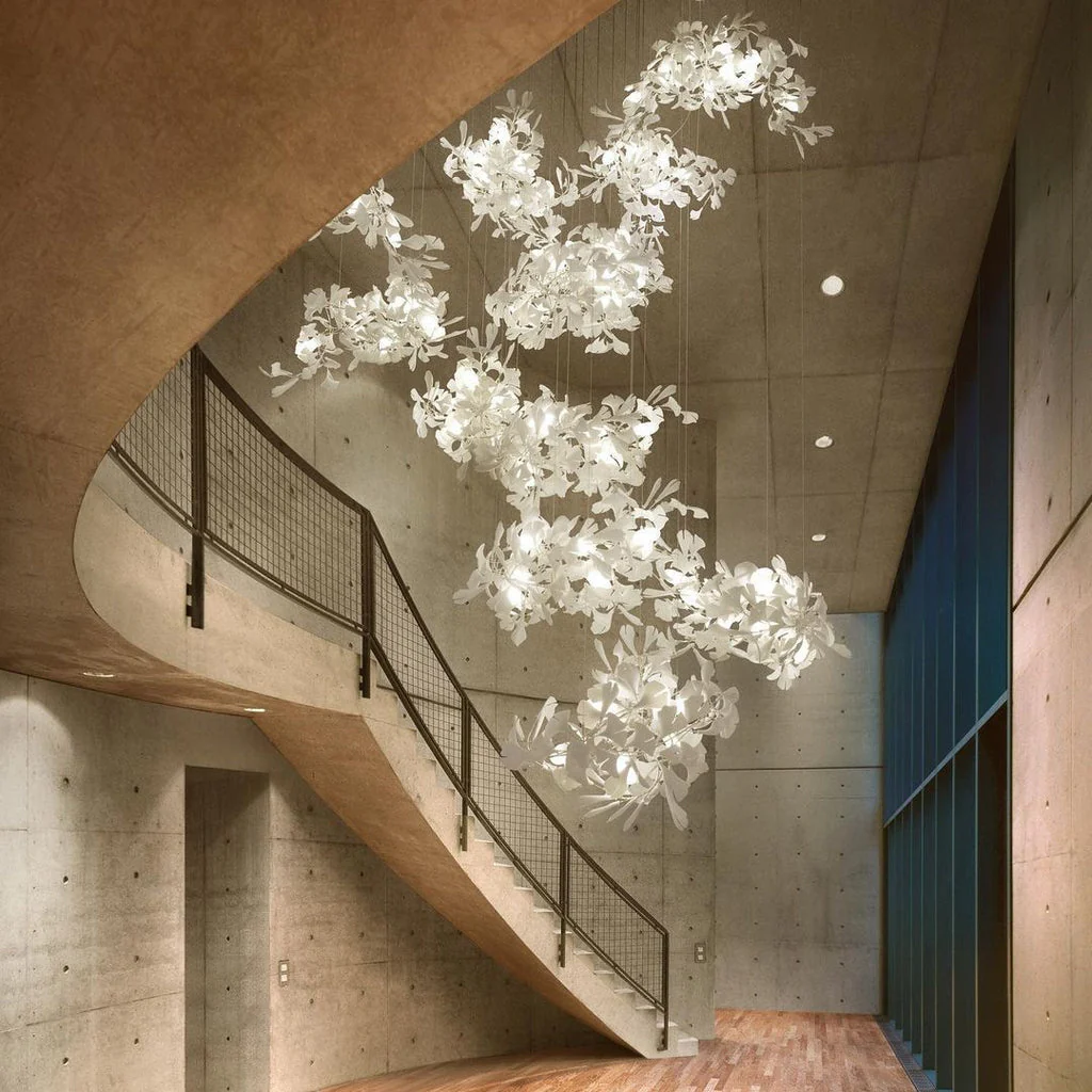 Olivia Ceramic Gingko Leaf Chandelier L196.8″/L500CM - Image 117