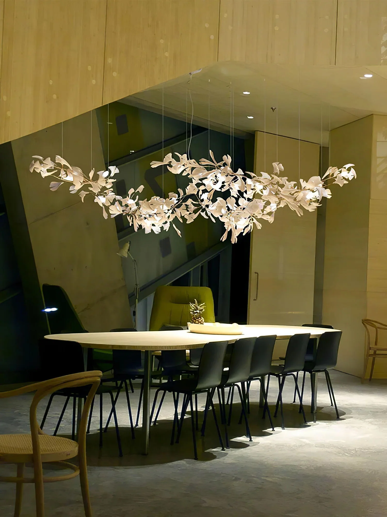 Olivia Ceramic Gingko Leaf Chandelier L196.8″/L500CM - Image 30