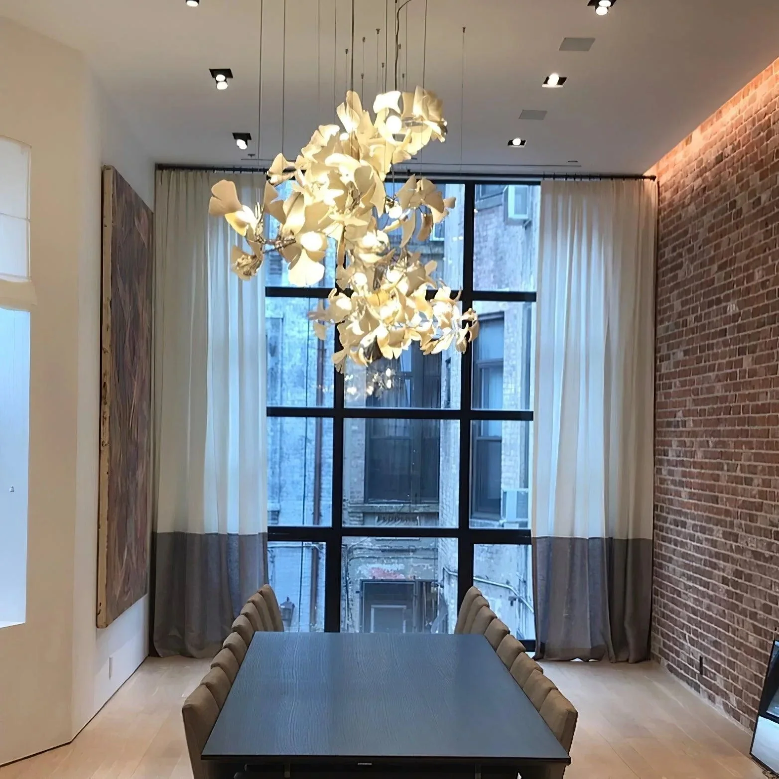 Olivia Ceramic Gingko Leaf Chandelier L196.8″/L500CM - Image 51