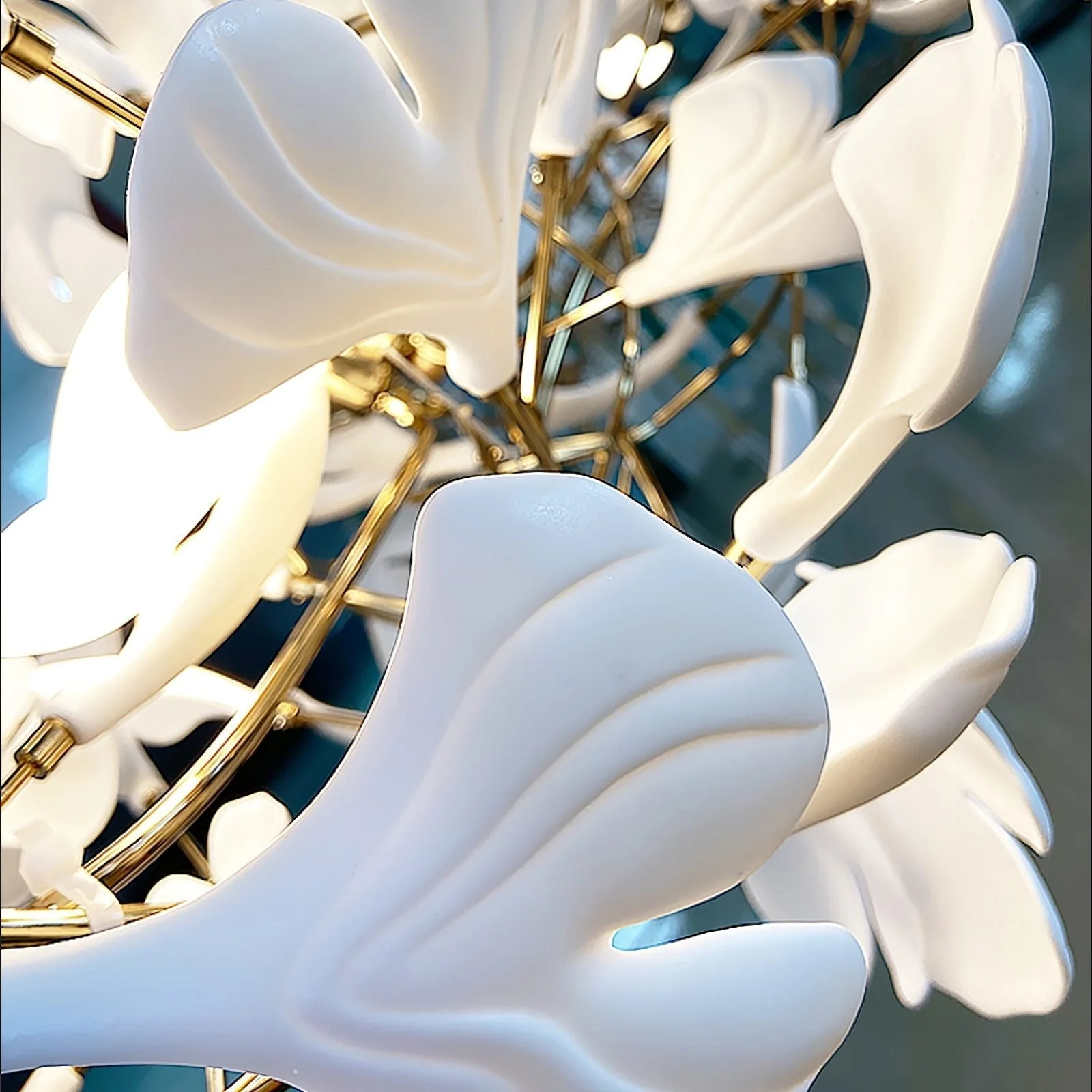Olivia Ceramic Gingko Leaf Chandelier L196.8″/L500CM - Image 92