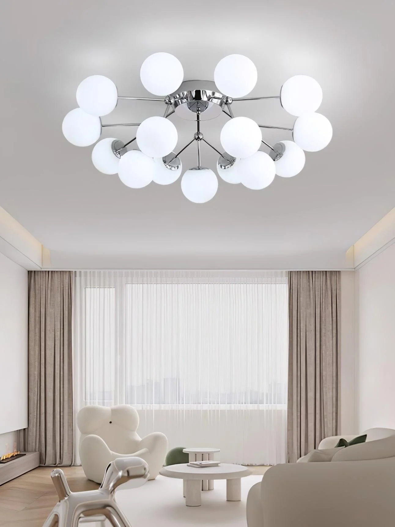 Luxury Glass Bubble. Ceiling Light - Image 17