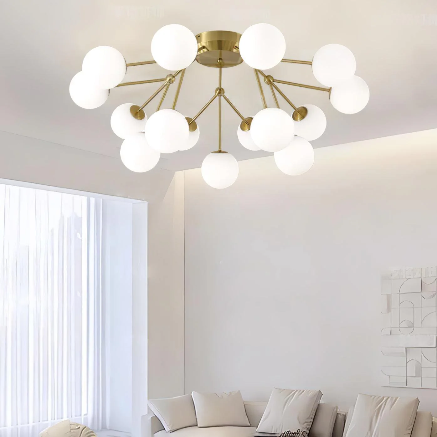 Luxury Glass Bubble. Ceiling Light - Image 4