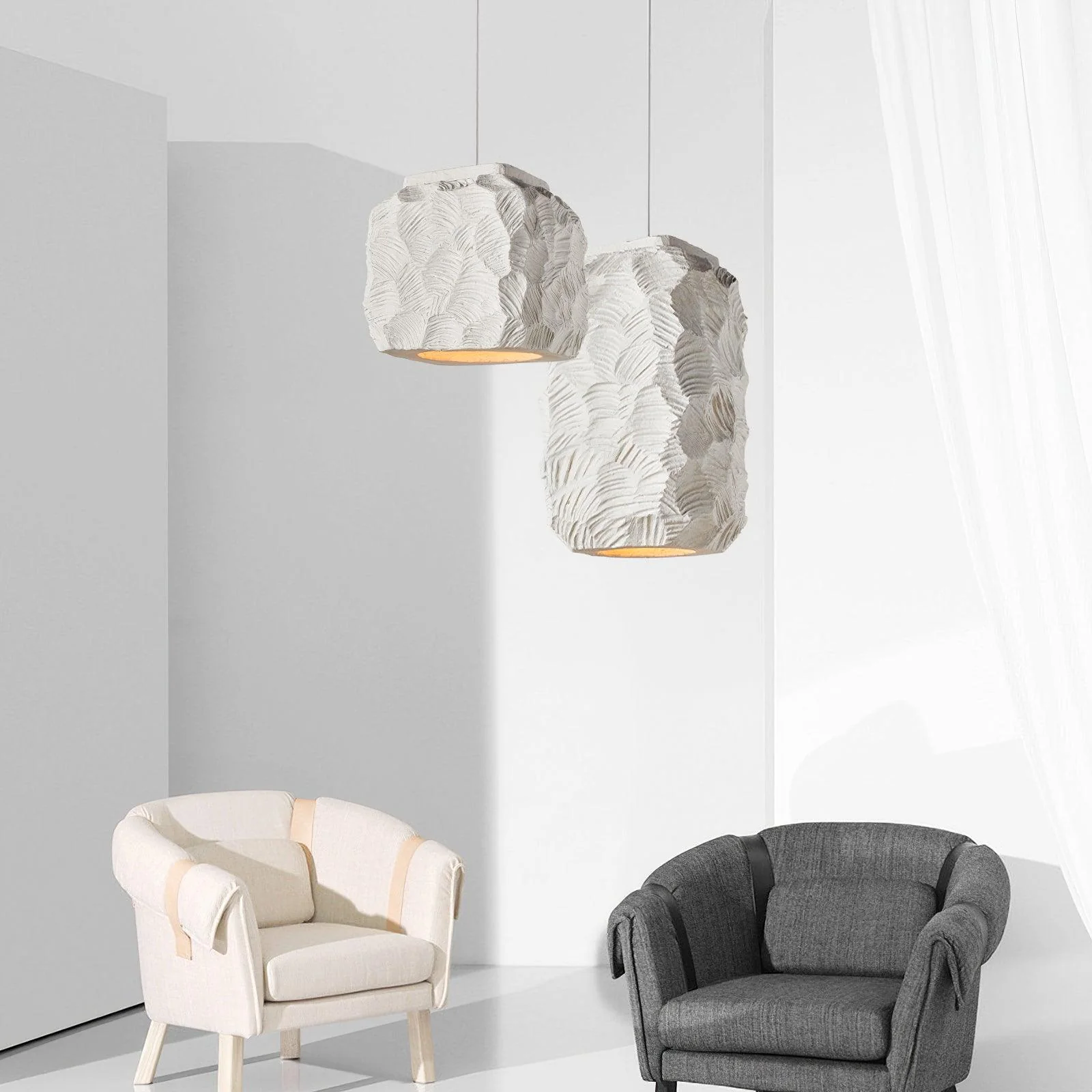 Olsilel Individual Creativity Geometry Resin Pendant Lamp - Image 11