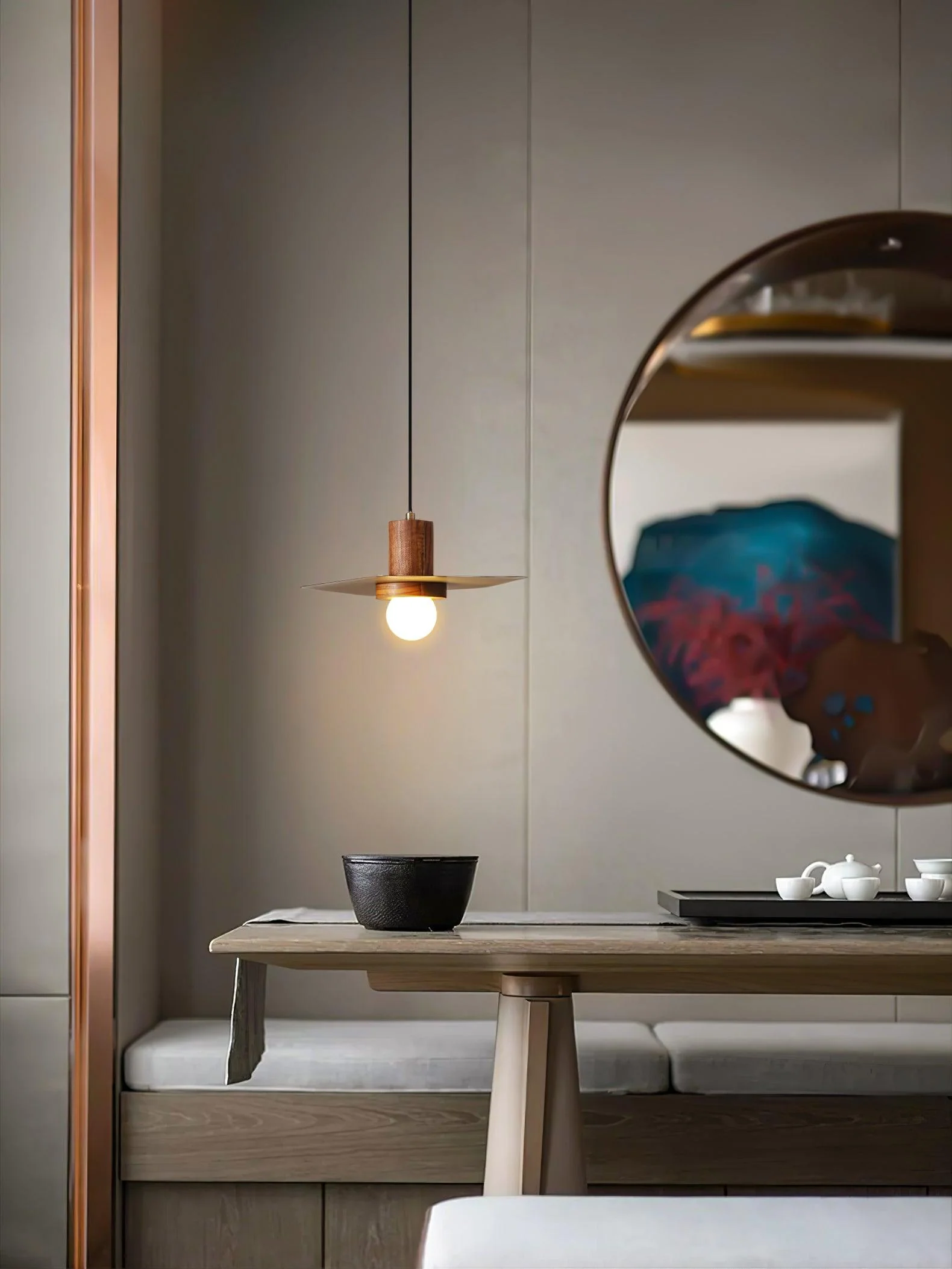 Olvenan Premium Nordic Art Wood Pendant Lamp - Image 12