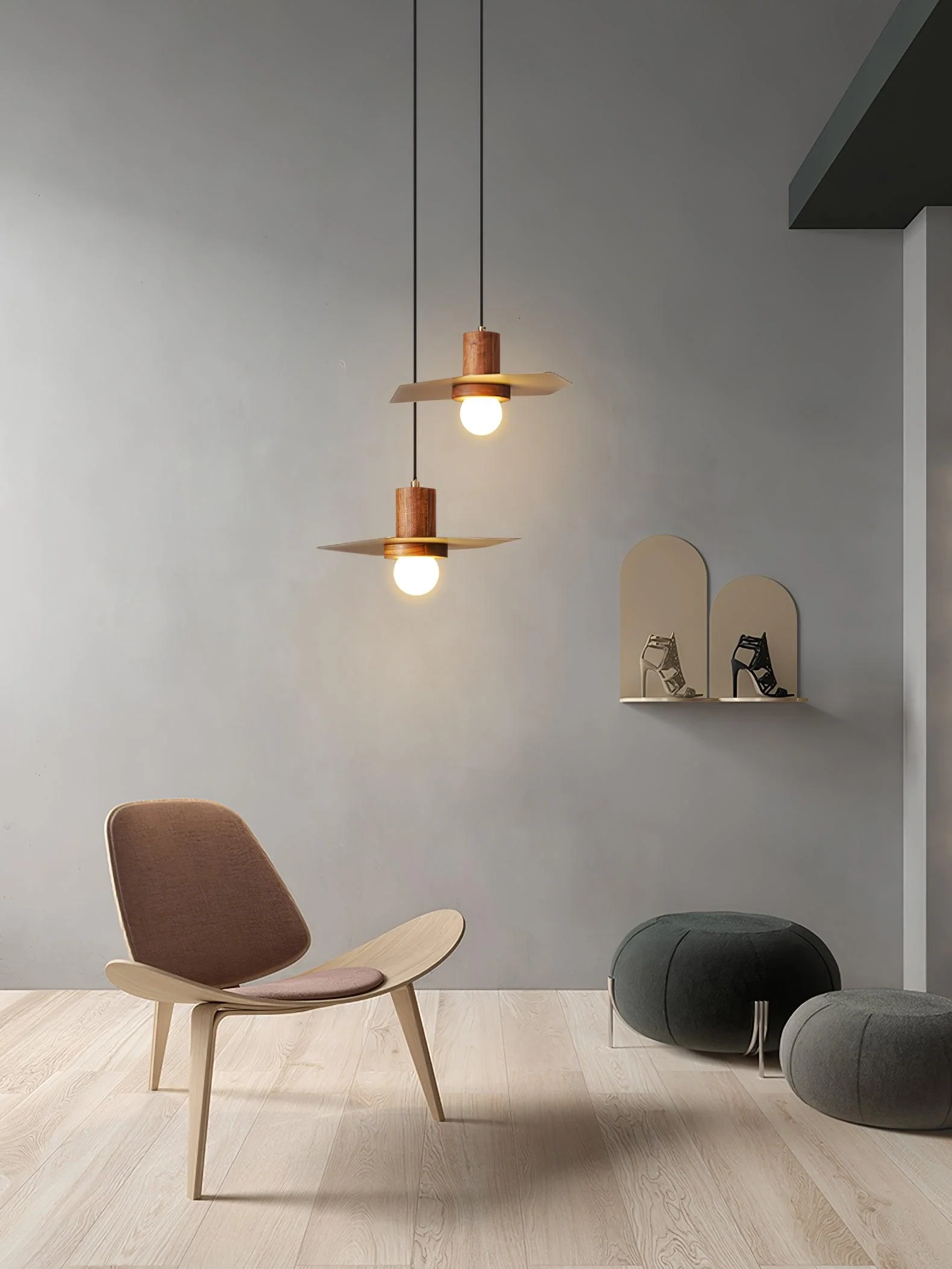 Olvenan Premium Nordic Art Wood Pendant Lamp - Image 15