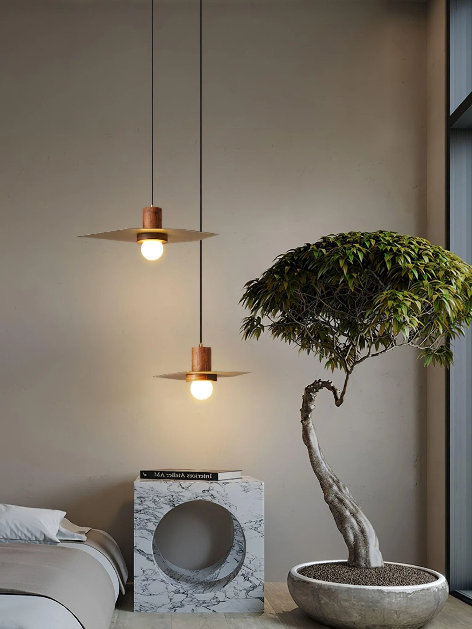 Olvenan Premium Nordic Art Wood Pendant Lamp - Image 17